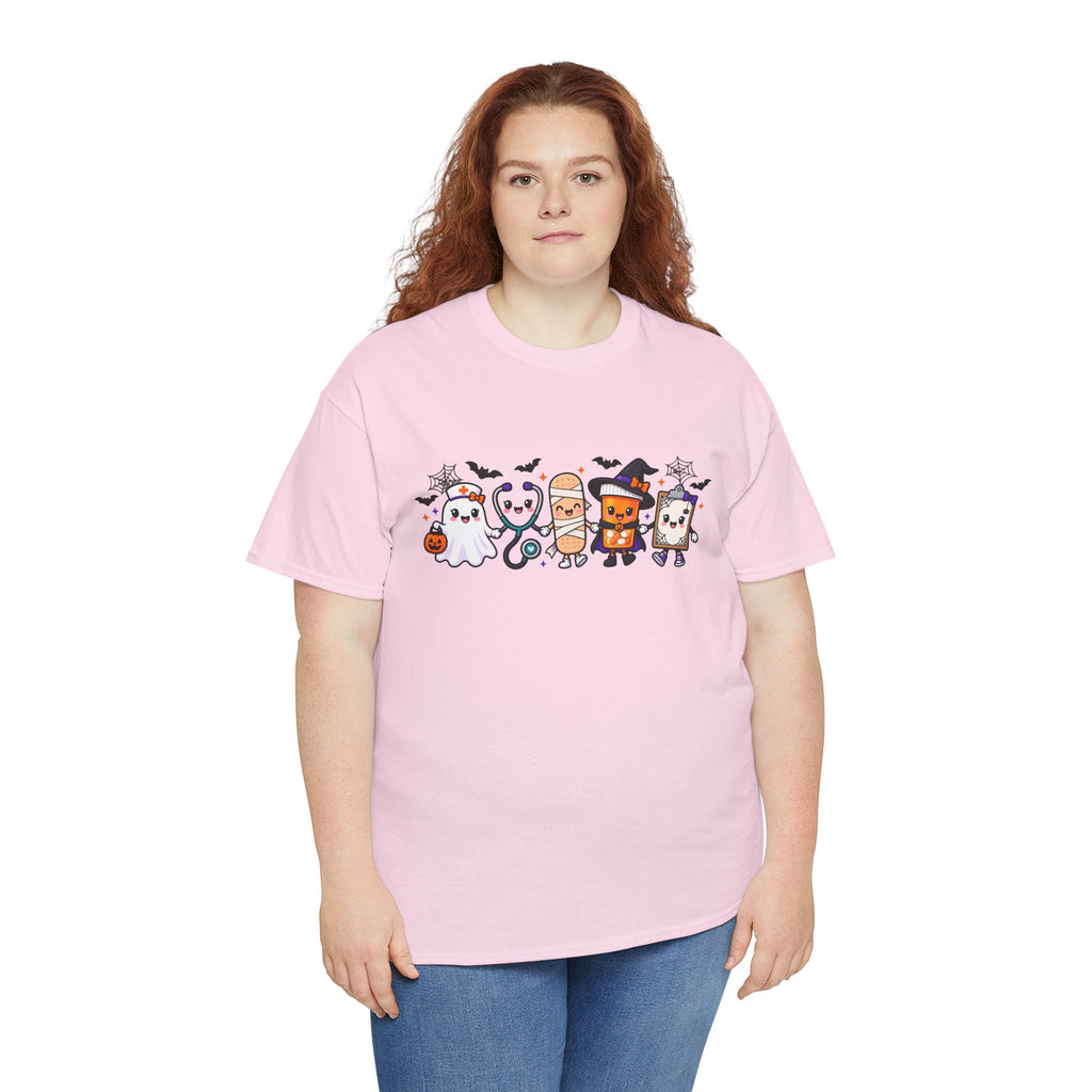 Halloween Candy Characters Tee — Cute Trick-or-Treat Ghosts & Candy Corn Shirt