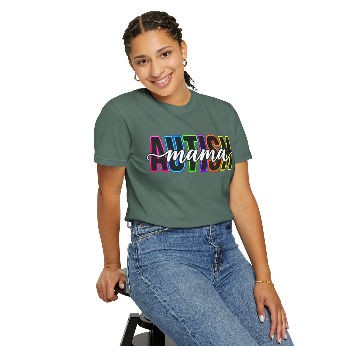 Autism Mama T-Shirt — Colorful Pride Support Tee for Moms