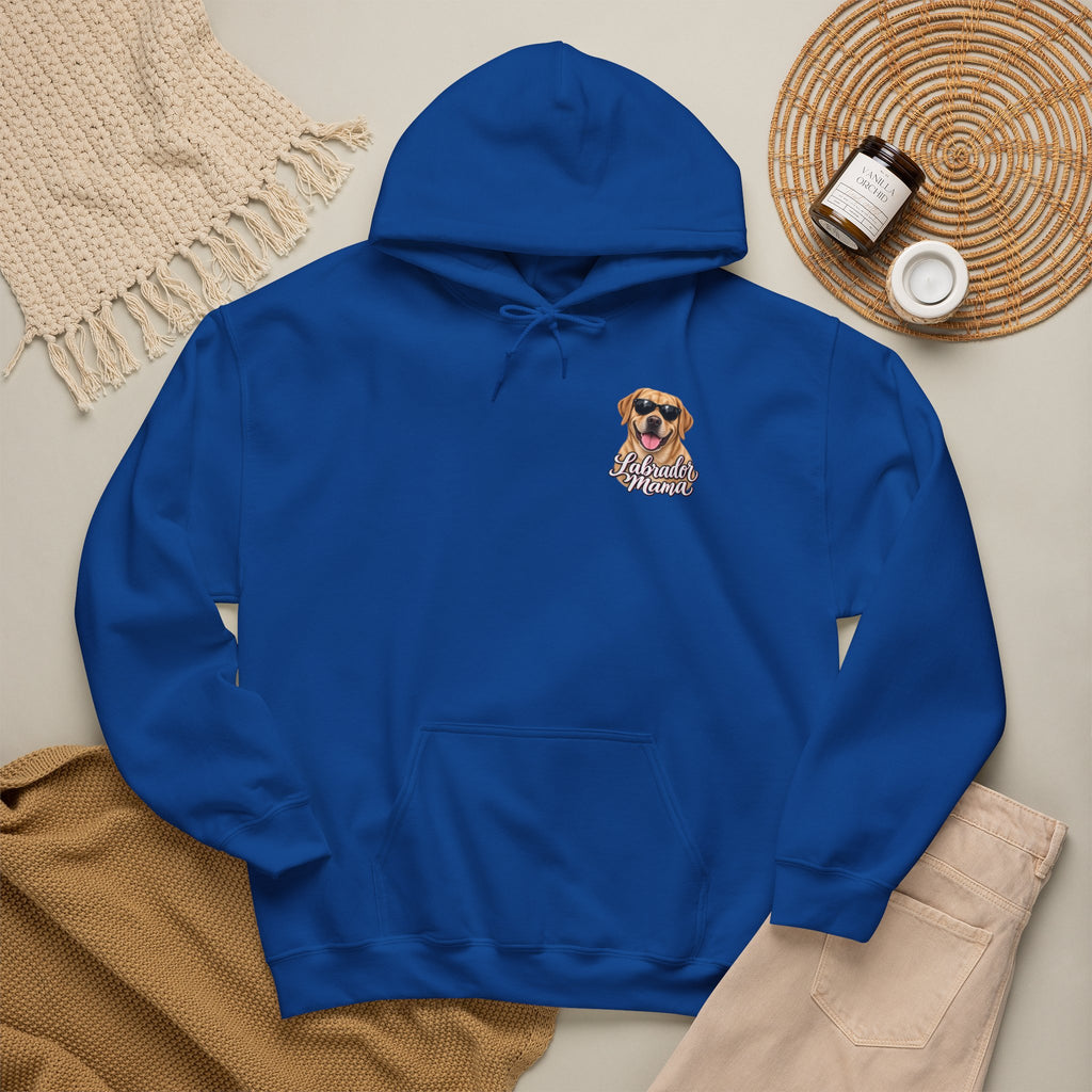 Labrador Mama Hoodie — Dog Mom Sweatshirt with Cute Sunglasses Lab Design