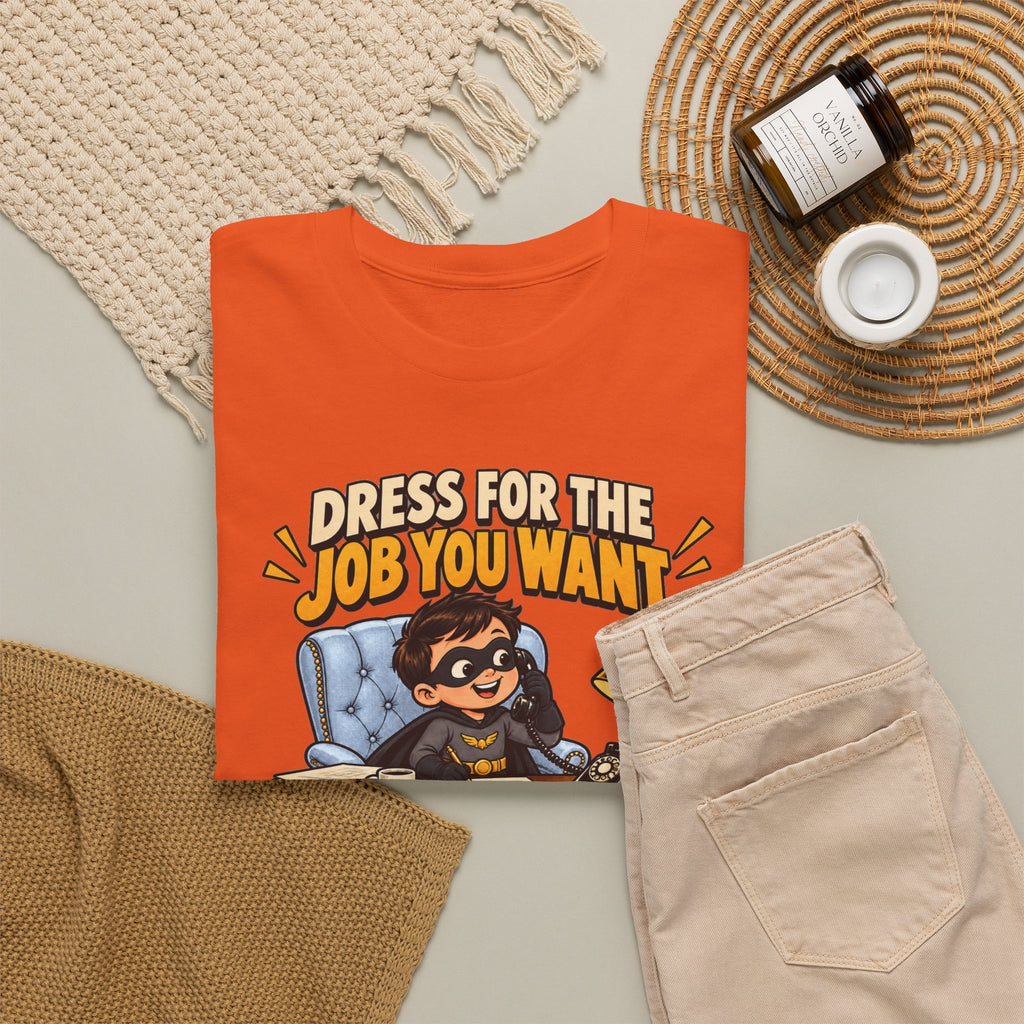 Dress for the Job You Want T-Shirt — Motivational Office Career Tee
