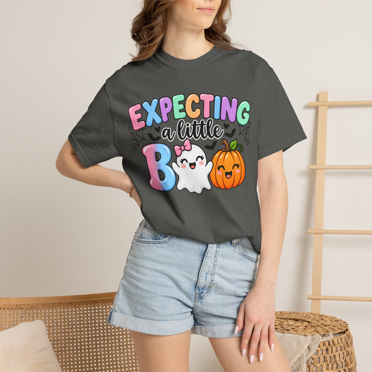 Expecting a Little Boo Maternity T-Shirt — Cute Halloween Pregnancy Tee