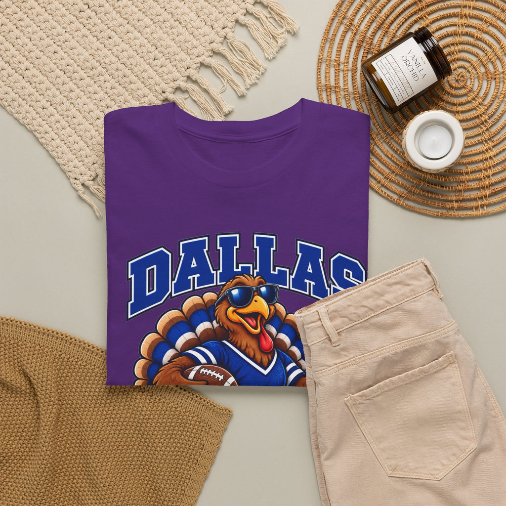Dallas Thanksgiving Football T-Shirt — Turkey Mascot Game Day Tee