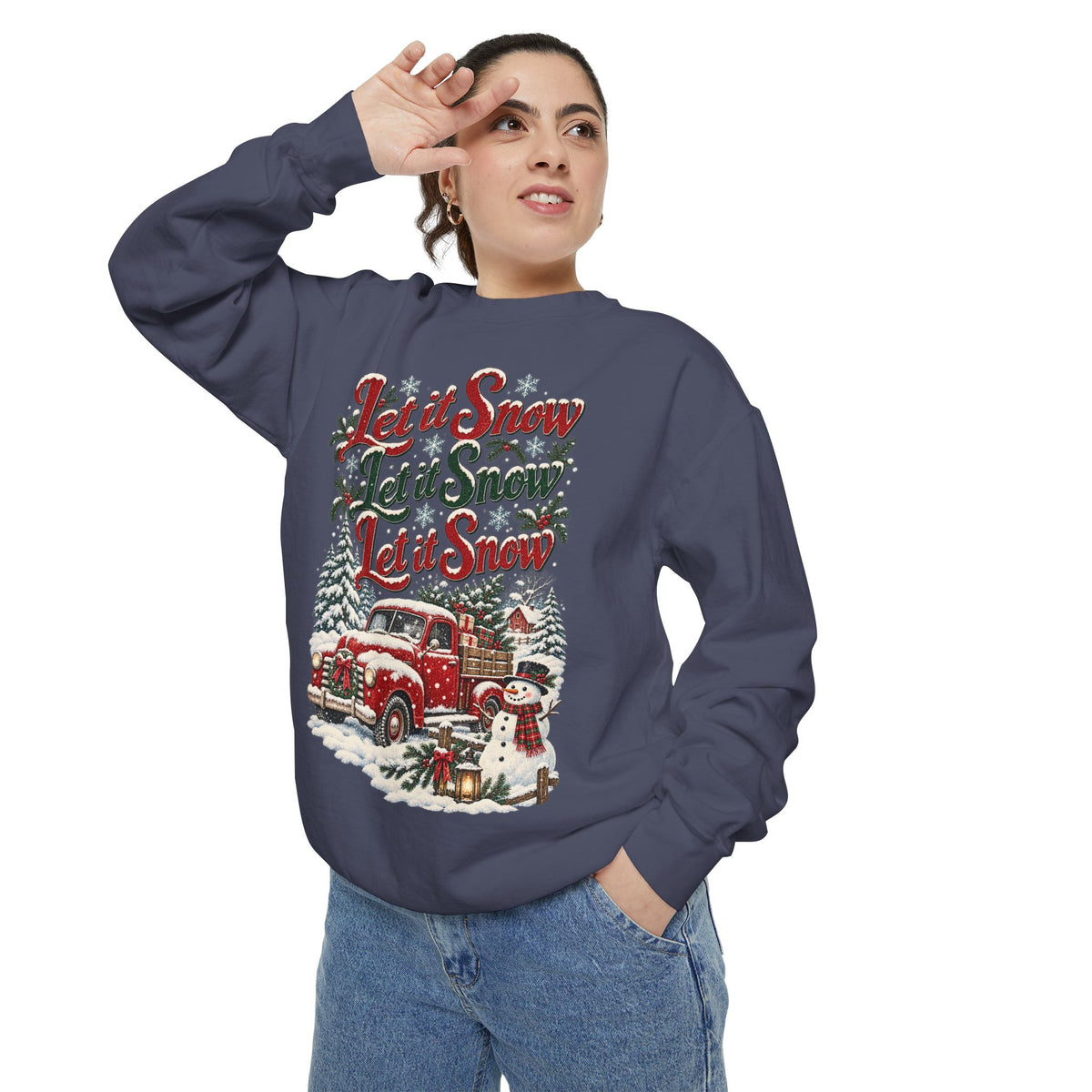 Let It Snow Vintage Truck Sweatshirt
