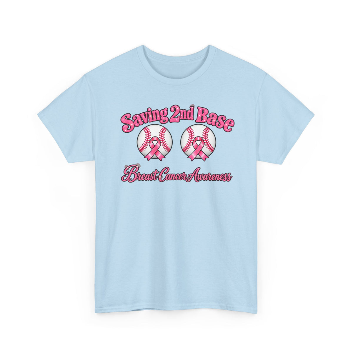 Saving 2nd Base Breast Cancer Awareness T-Shirt