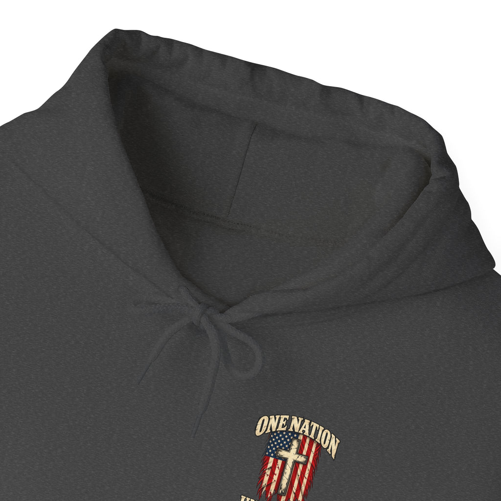 One Nation Under God Patriotic Cross Hoodie