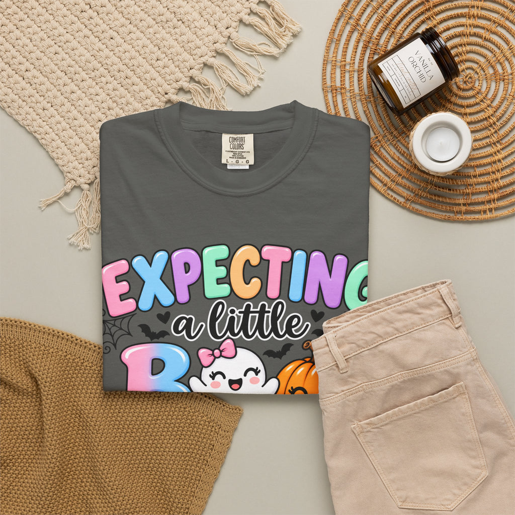 Expecting a Little Boo Maternity T-Shirt — Cute Halloween Pregnancy Tee