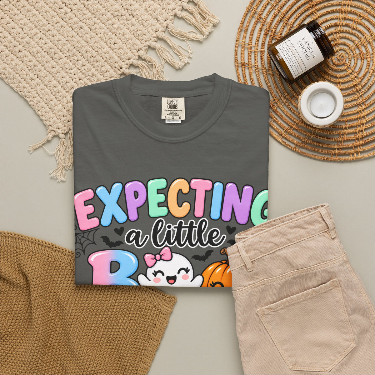 Expecting a Little Boo Maternity T-Shirt — Cute Halloween Pregnancy Tee