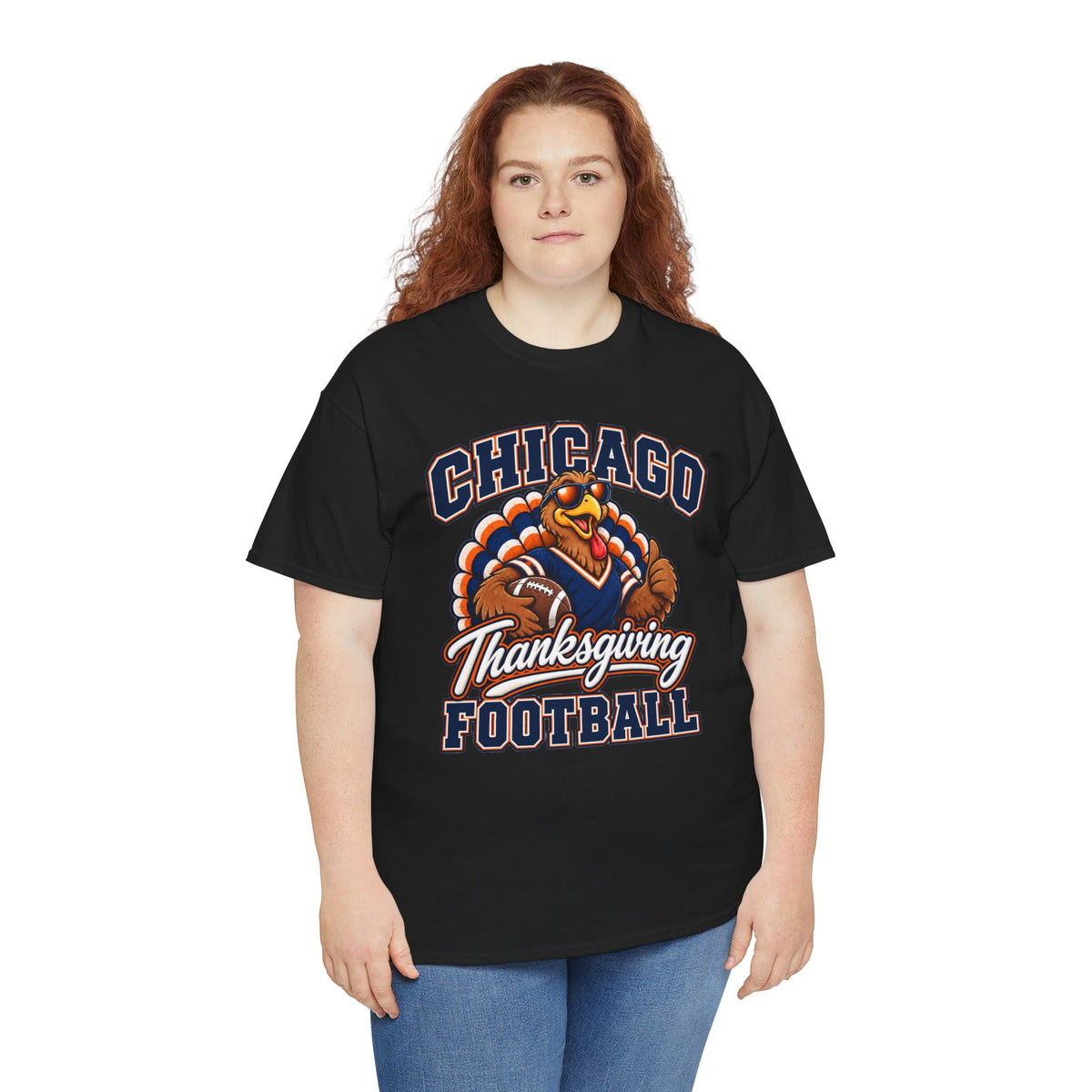 Chicago Thanksgiving Football T-Shirt — Turkey Mascot Game Day Tee