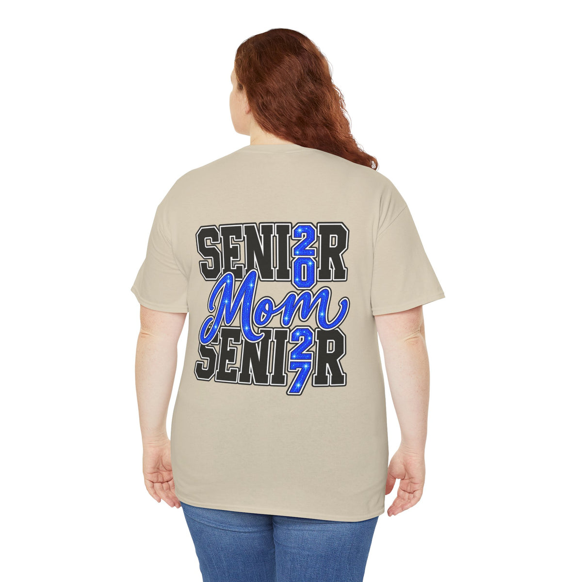 Senior Mom 2027 T-Shirt — Back Print Proud Senior Parent Tee