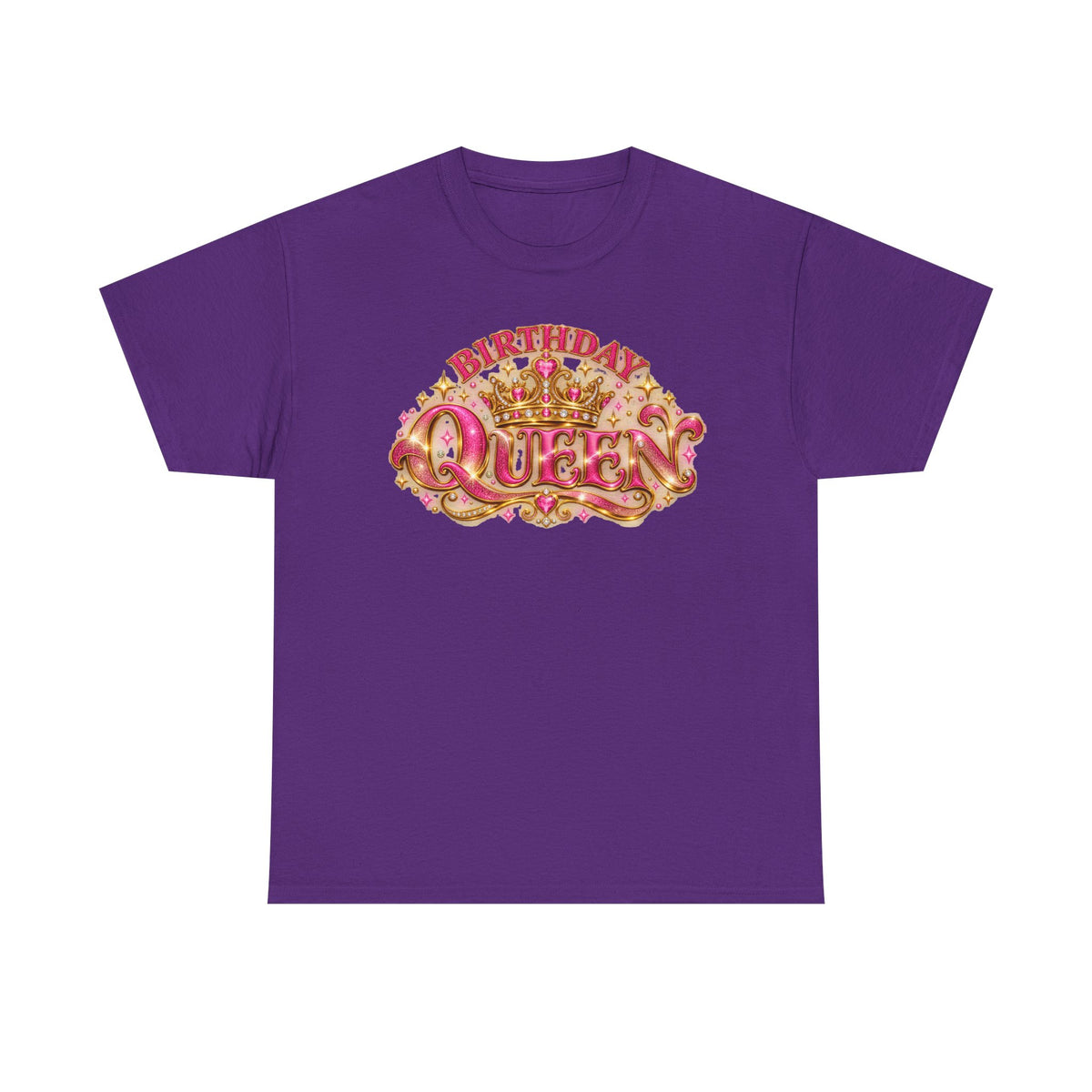 Birthday Queen Graphic T-Shirt | Pink & Gold Crown