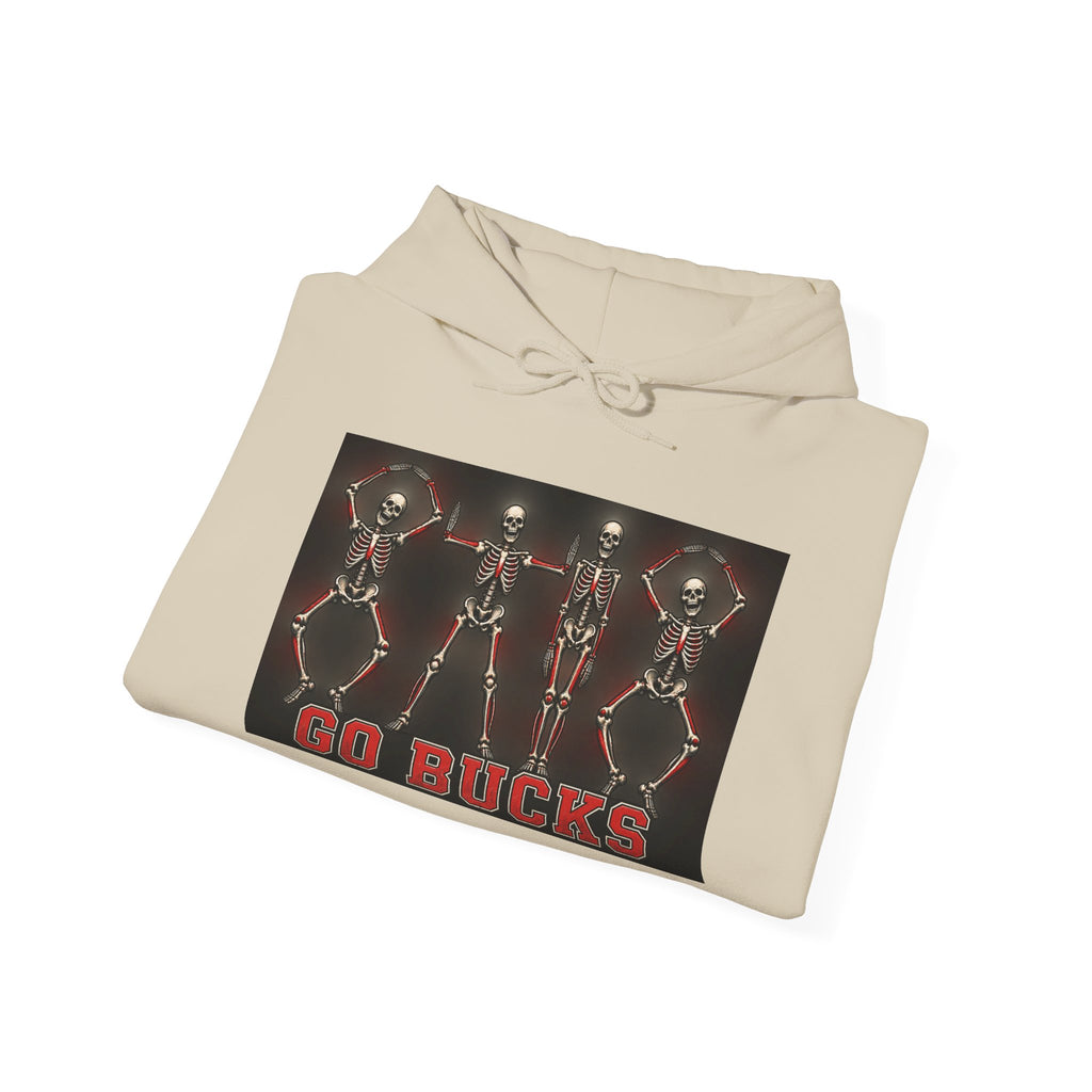 Go Bucks Hoodie — Vintage Red Deer Antlers Graphic Hooded Sweatshirt