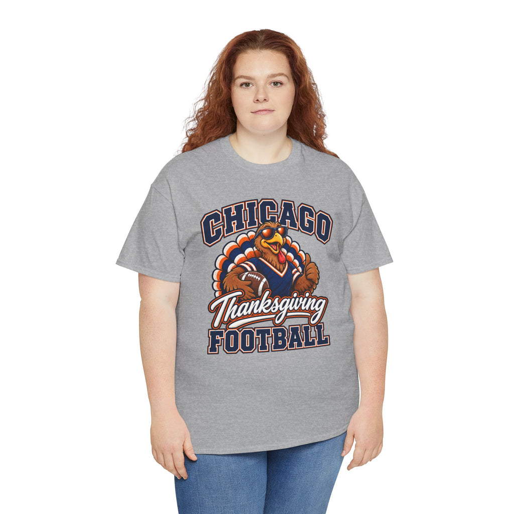 Chicago Thanksgiving Football T-Shirt — Turkey Mascot Game Day Tee