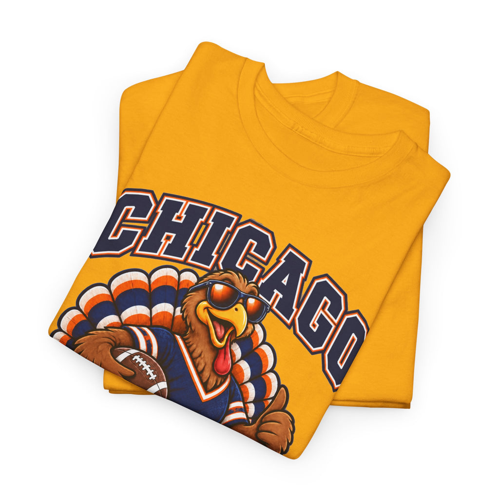 Chicago Thanksgiving Football T-Shirt — Turkey Mascot Game Day Tee