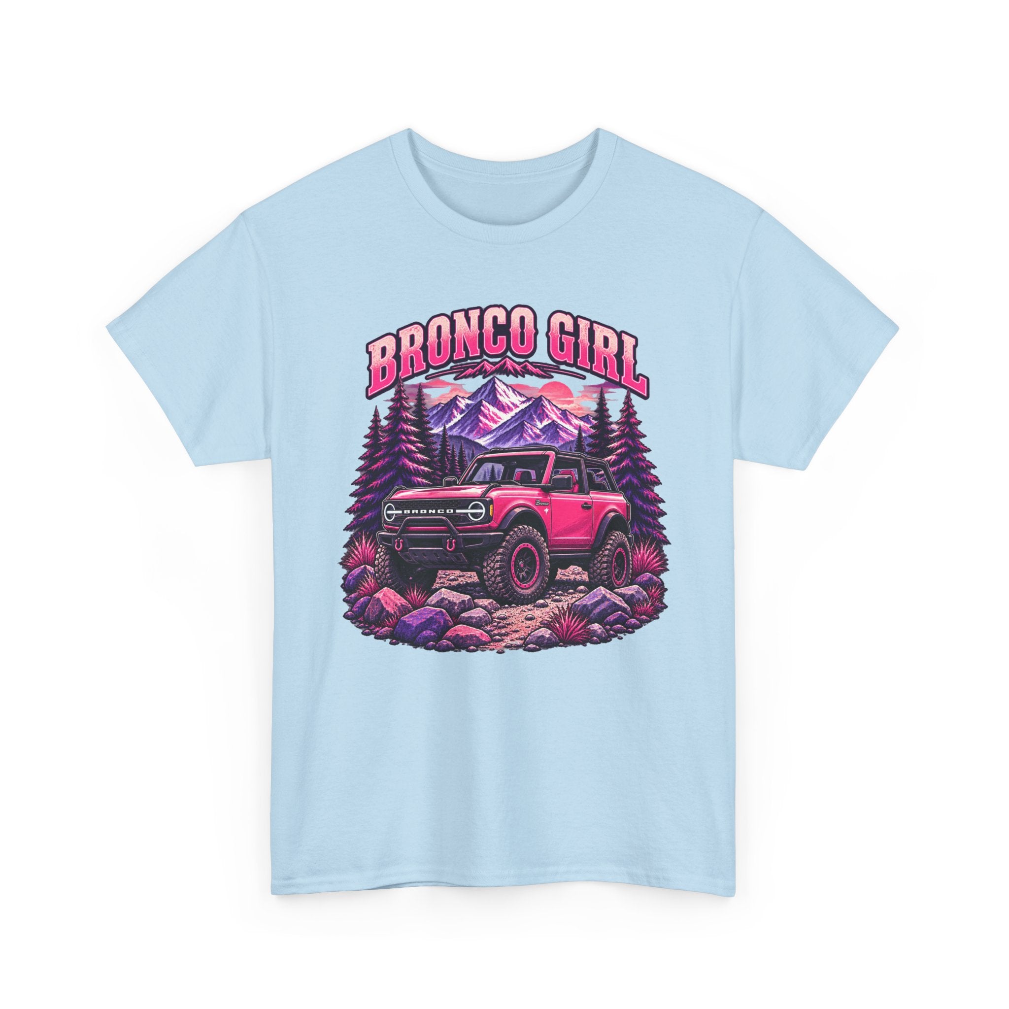 Bronco Girl T-Shirt – Pink Off-Road Truck Graphic Tee