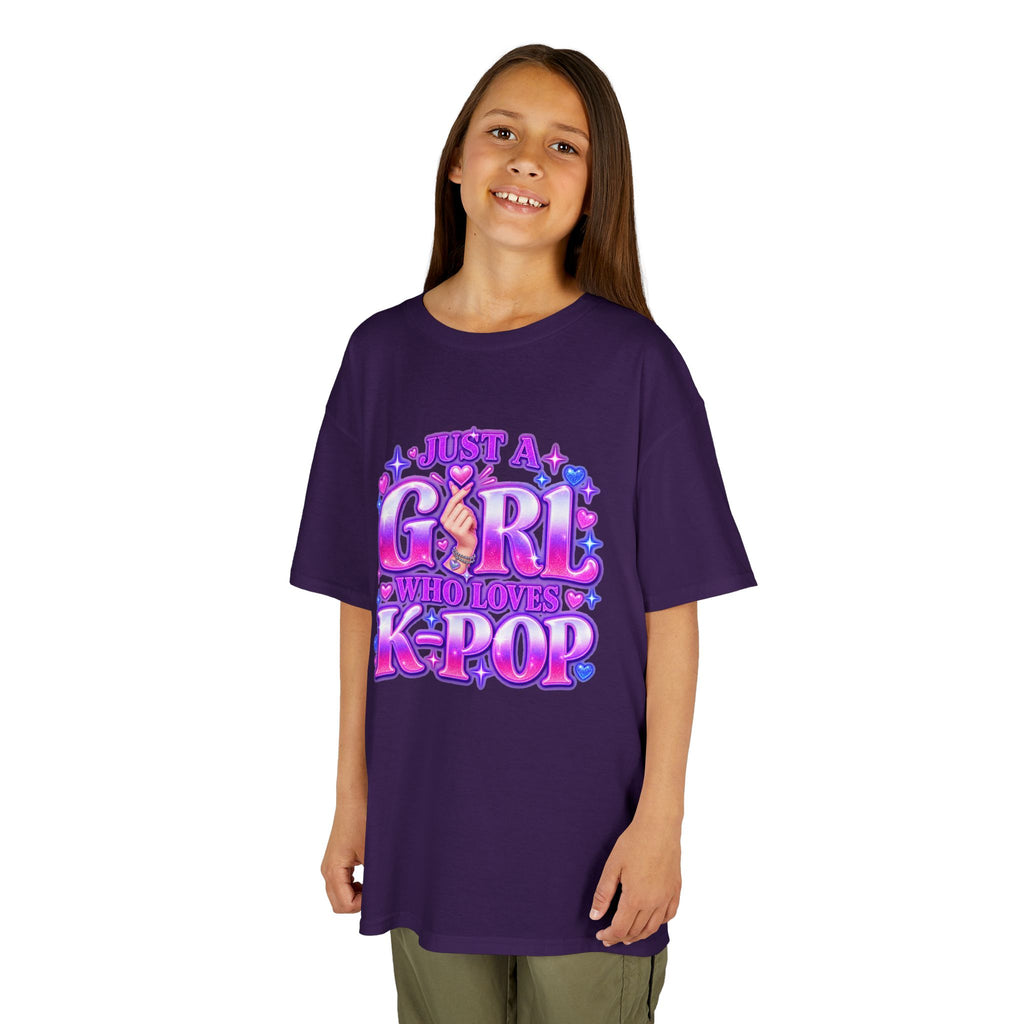 Kids T‑Shirt — "Just a Girl Who Loves K‑Pop" Cute K‑Pop Fan Tee
