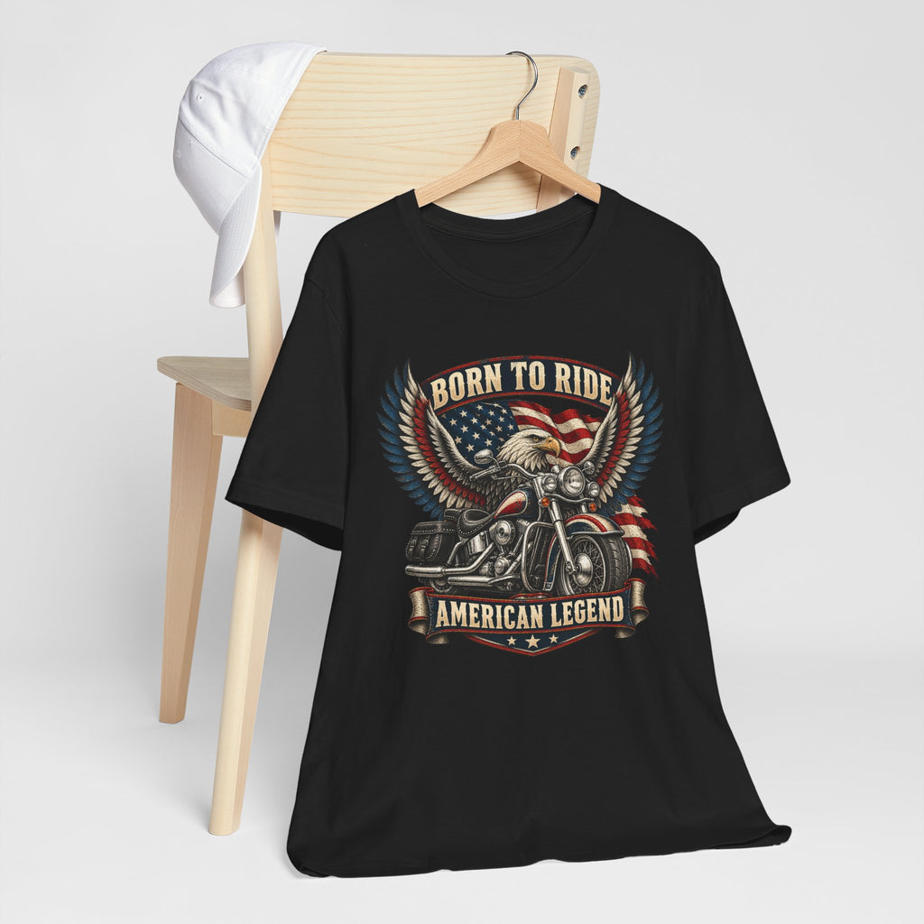 Born to Ride Eagle Motorcycle Tee — American Legend Patriotic T-Shirt