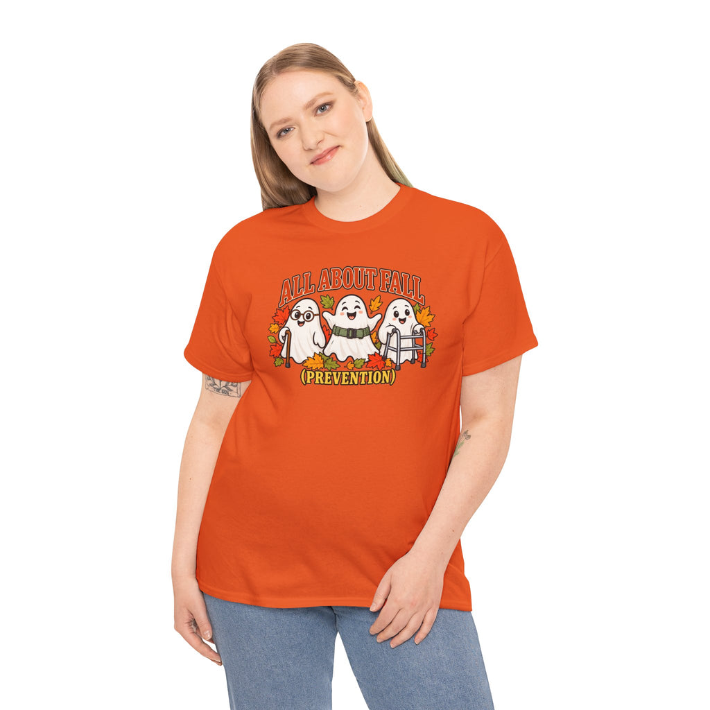 All About Fall (Prevention) Ghost Tee — Cute Halloween Autumn T-Shirt