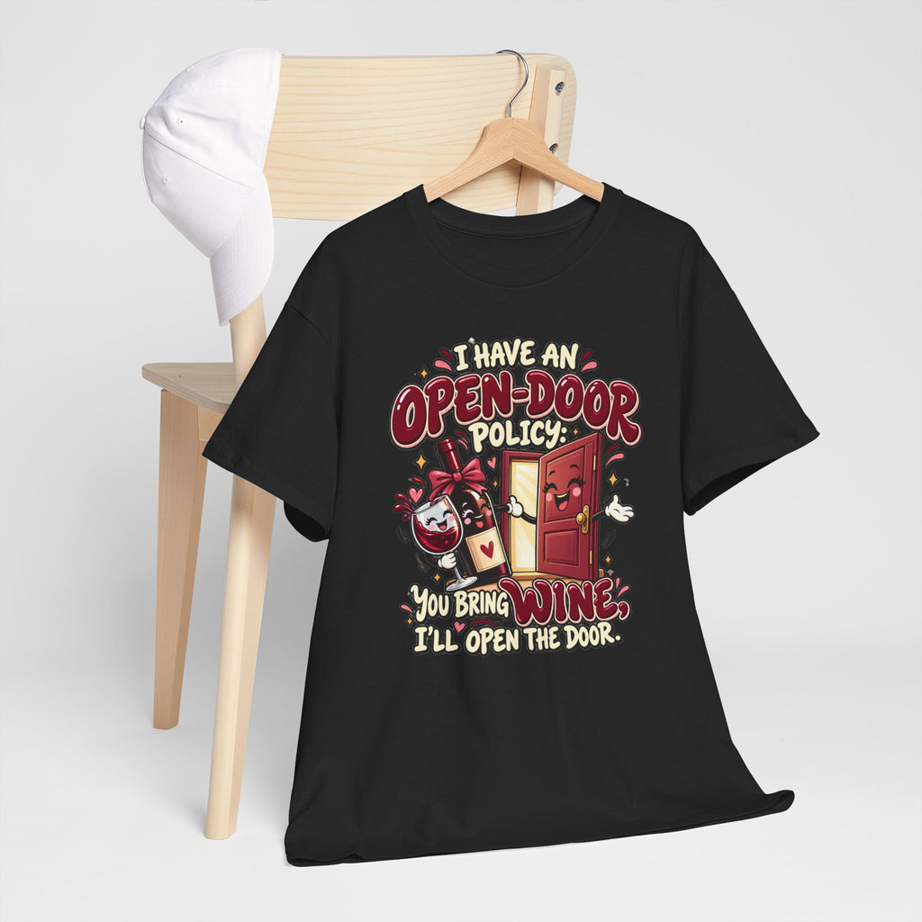 Open-Door Policy Wine Lover T-Shirt