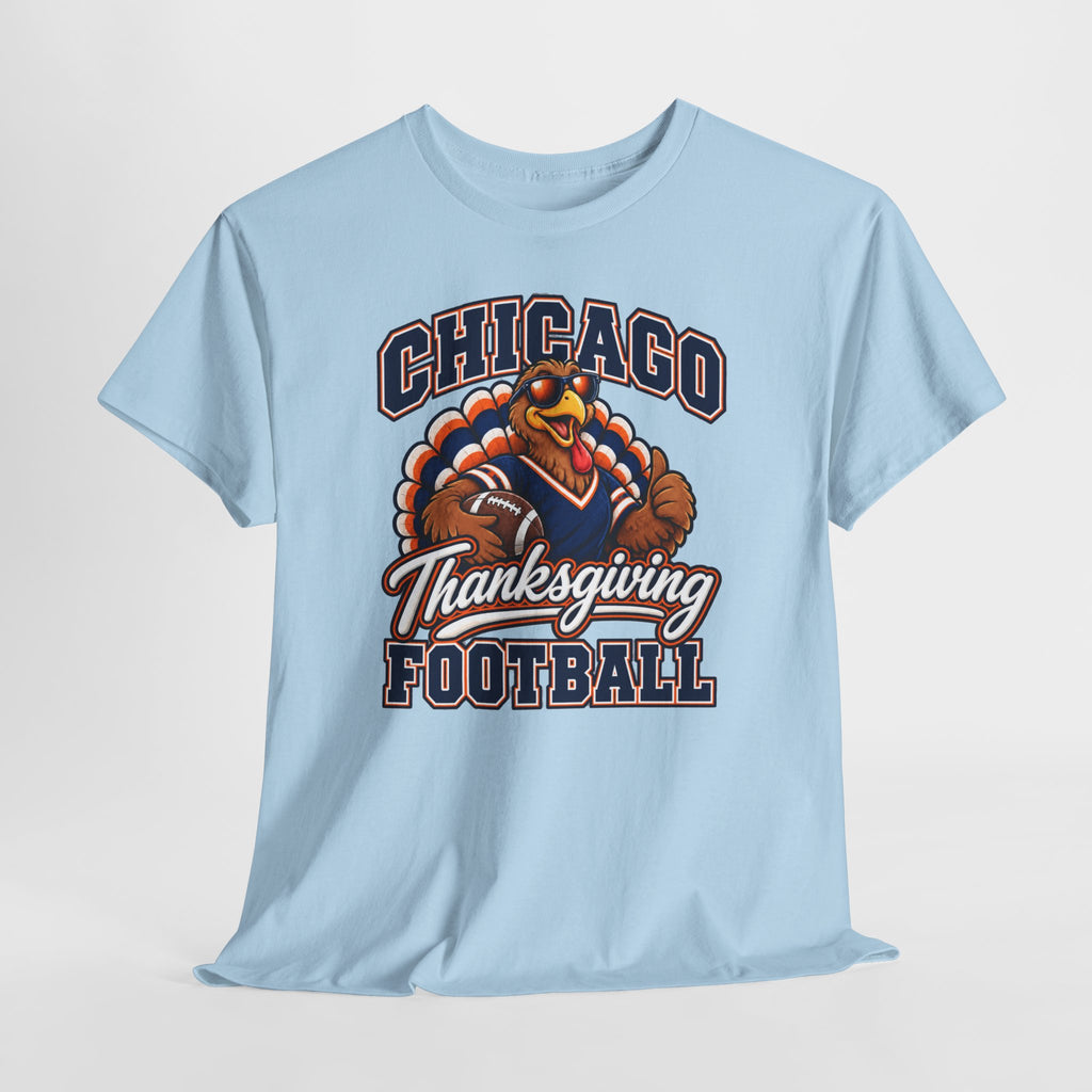 Chicago Thanksgiving Football T-Shirt — Turkey Mascot Game Day Tee
