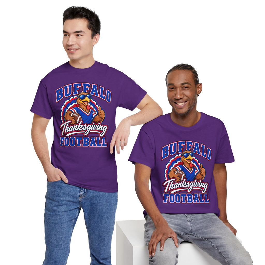 Buffalo Thanksgiving Football T-Shirt — Turkey Mascot Game Day Tee