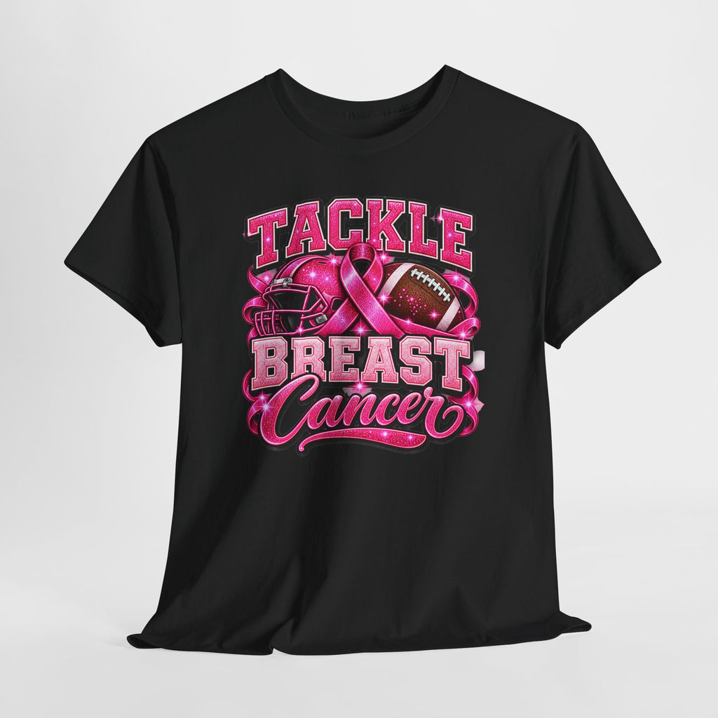 T-Shirt — "Tackle Breast Cancer" Pink Football Awareness Tee