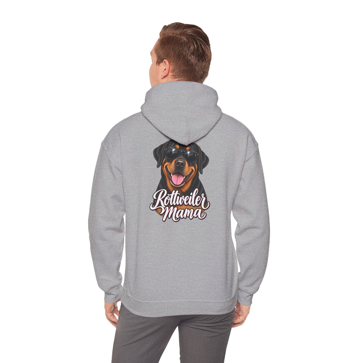 Rottweiler Mama Hoodie — Cute Rottie Portrait Pullover for Dog Moms