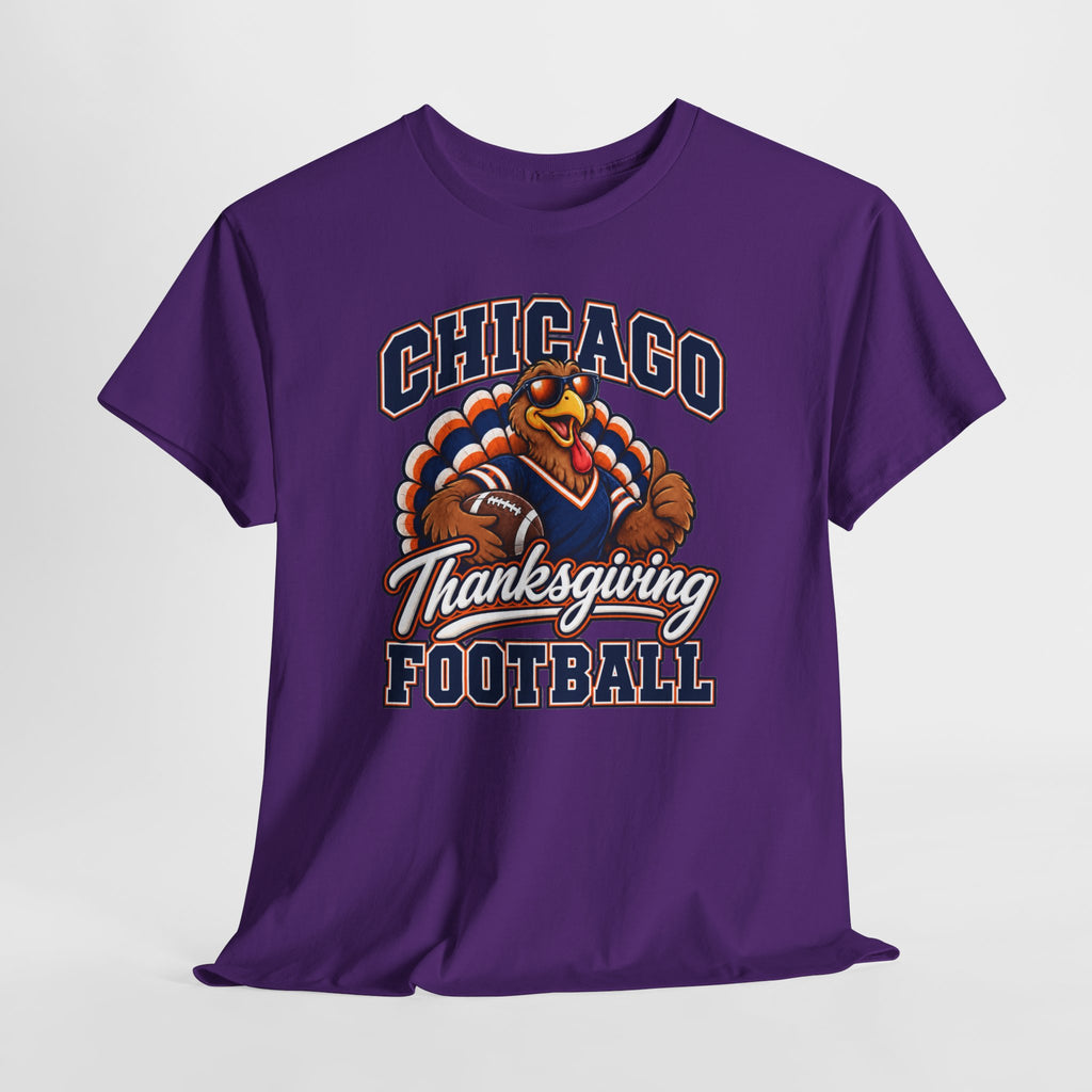 Chicago Thanksgiving Football T-Shirt — Turkey Mascot Game Day Tee