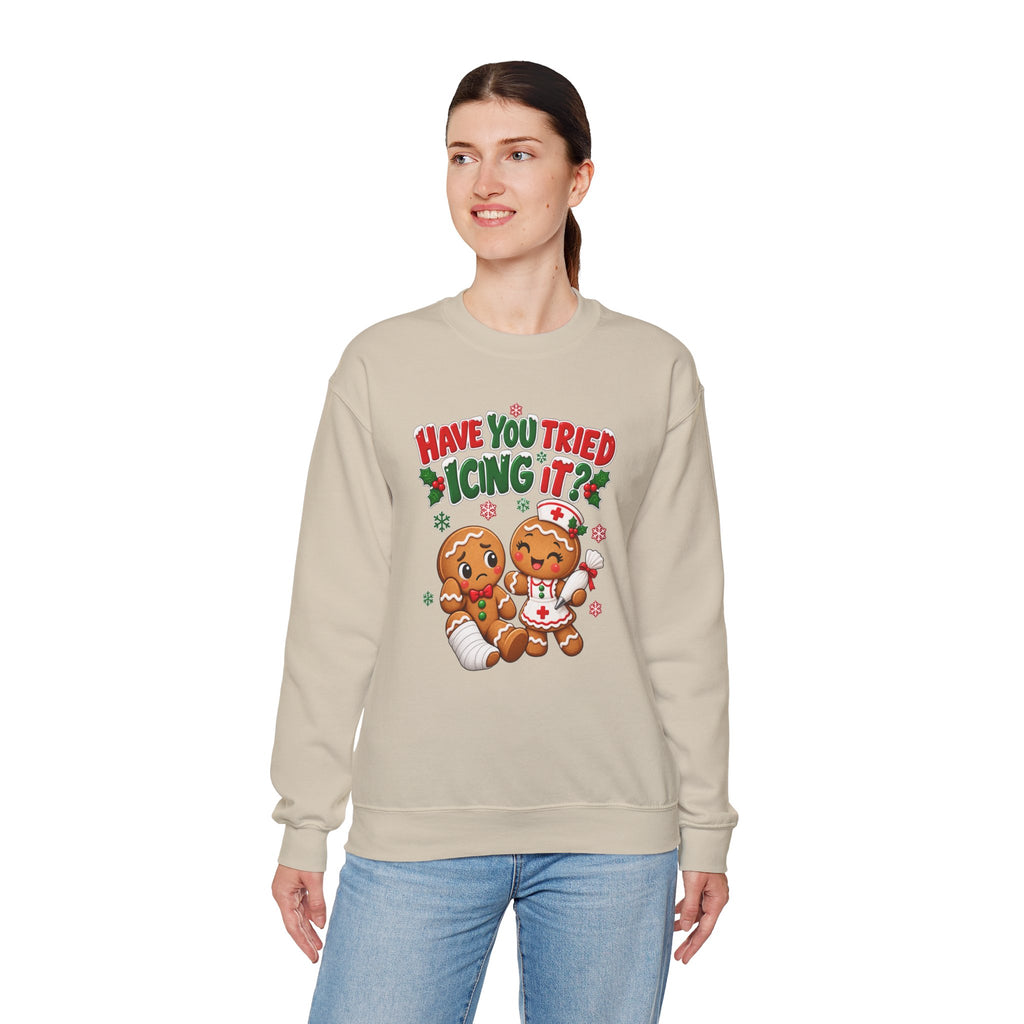 Have You Tried Icing It? Gingerbread Couple Christmas Sweatshirt