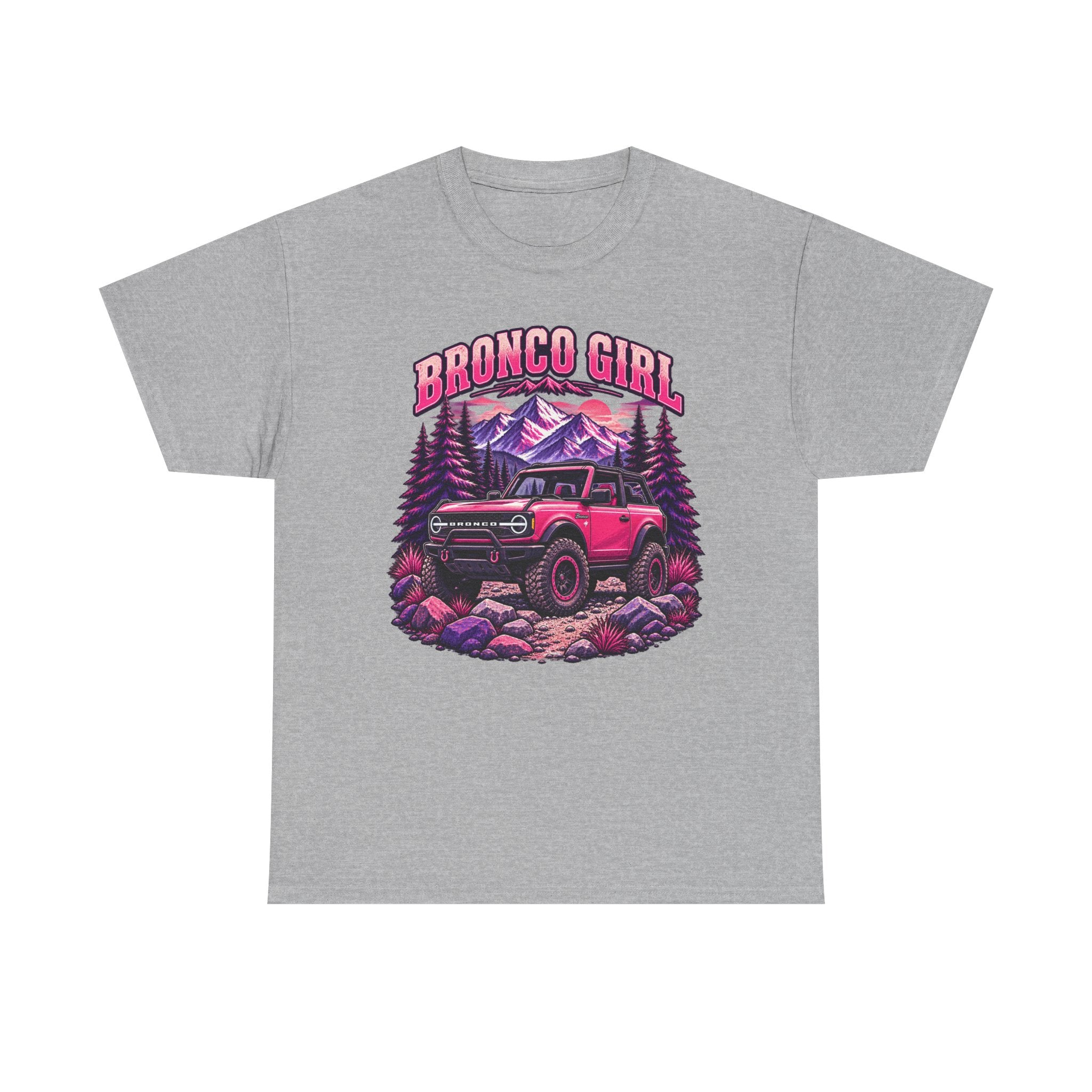 Bronco Girl T-Shirt – Pink Off-Road Truck Graphic Tee