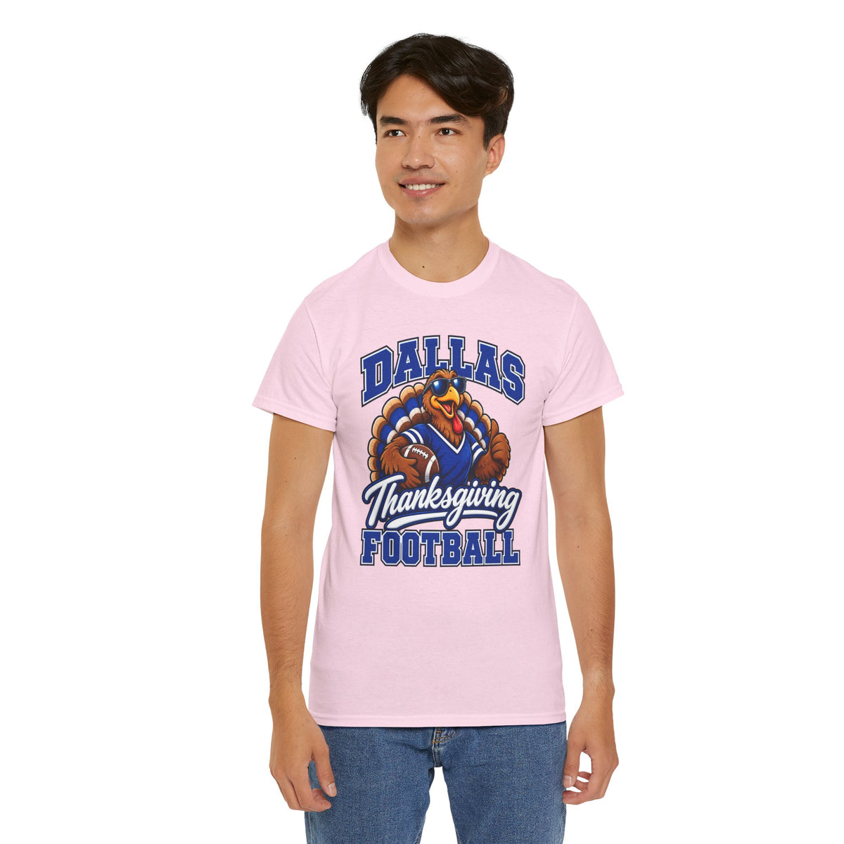 Dallas Thanksgiving Football T-Shirt — Turkey Mascot Game Day Tee