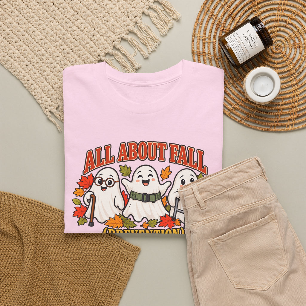 All About Fall (Prevention) Ghost Tee — Cute Halloween Autumn T-Shirt