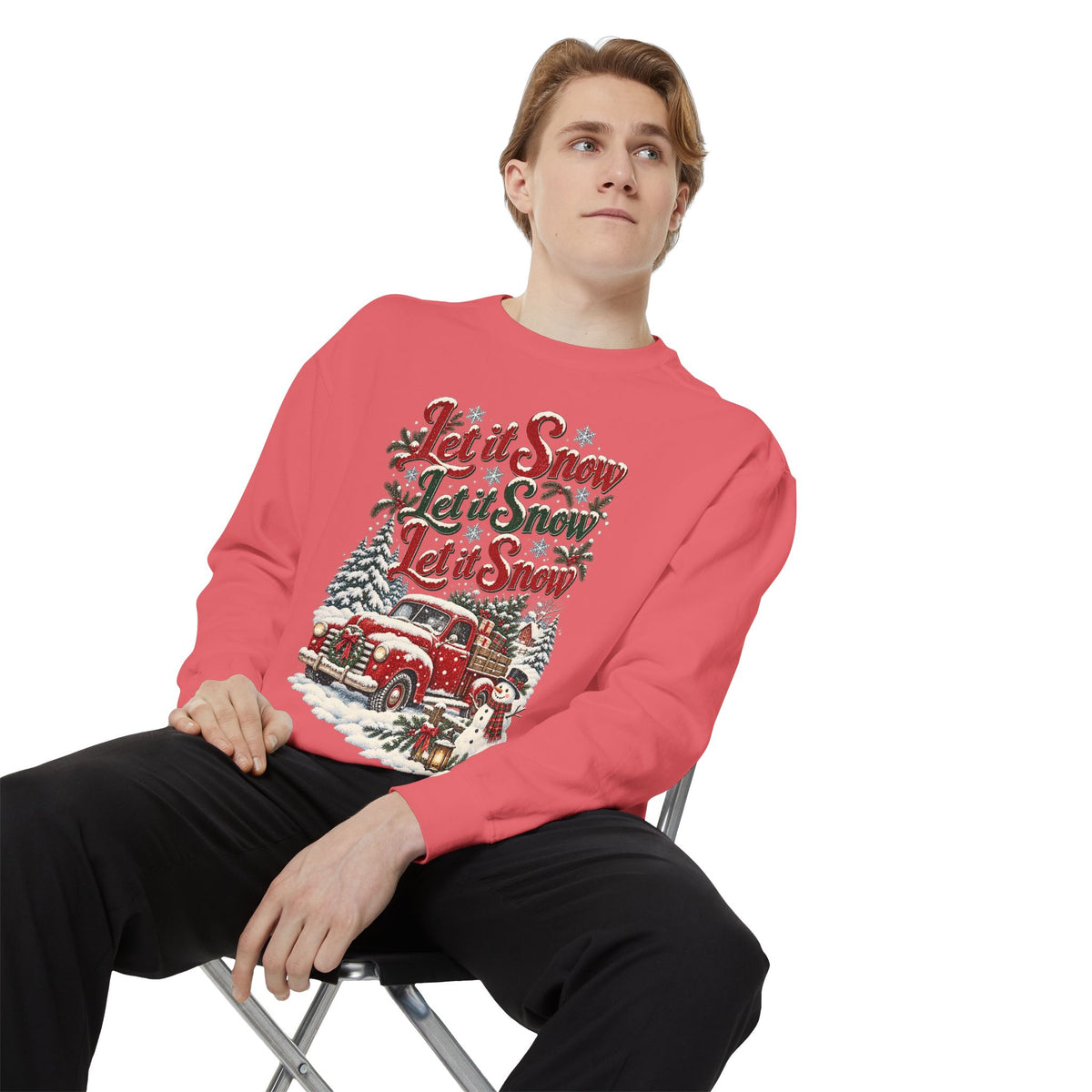 Let It Snow Vintage Truck Sweatshirt