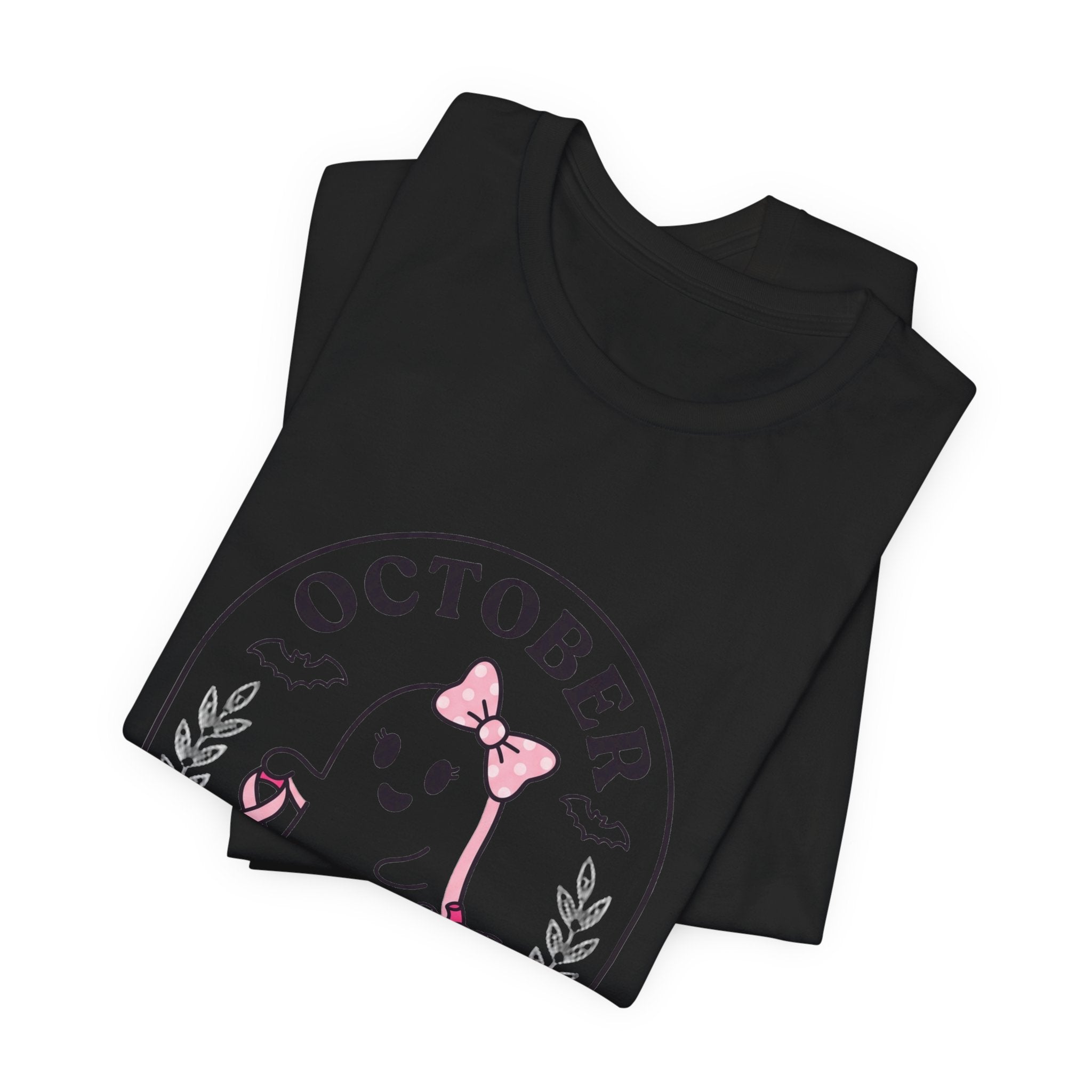 October Pink Boo Crew Tee — Breast Cancer Awareness Ghost T-Shirt
