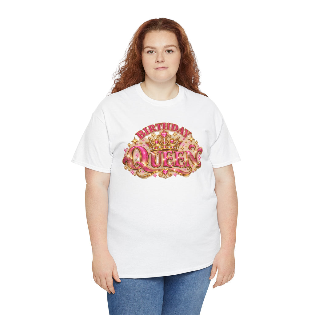 Birthday Queen Graphic T-Shirt | Pink & Gold Crown