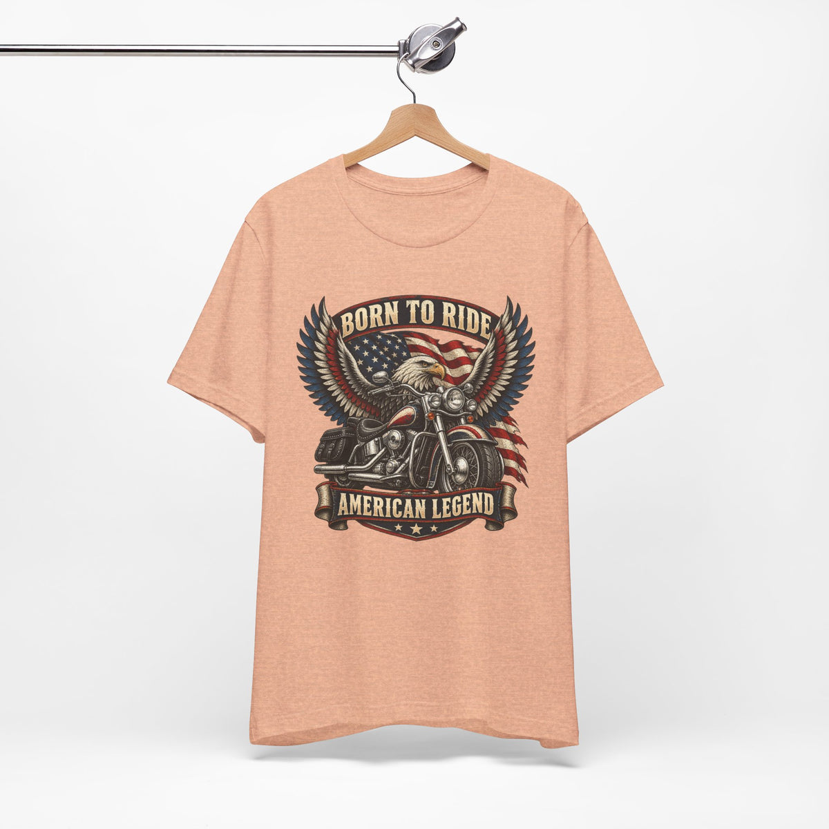 Born to Ride Eagle Motorcycle Tee — American Legend Patriotic T-Shirt