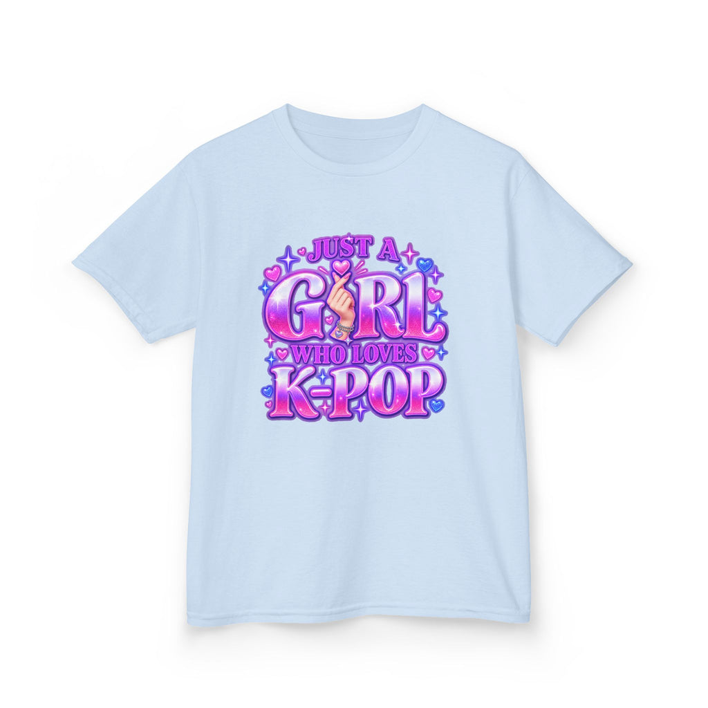 Kids T‑Shirt — "Just a Girl Who Loves K‑Pop" Cute K‑Pop Fan Tee
