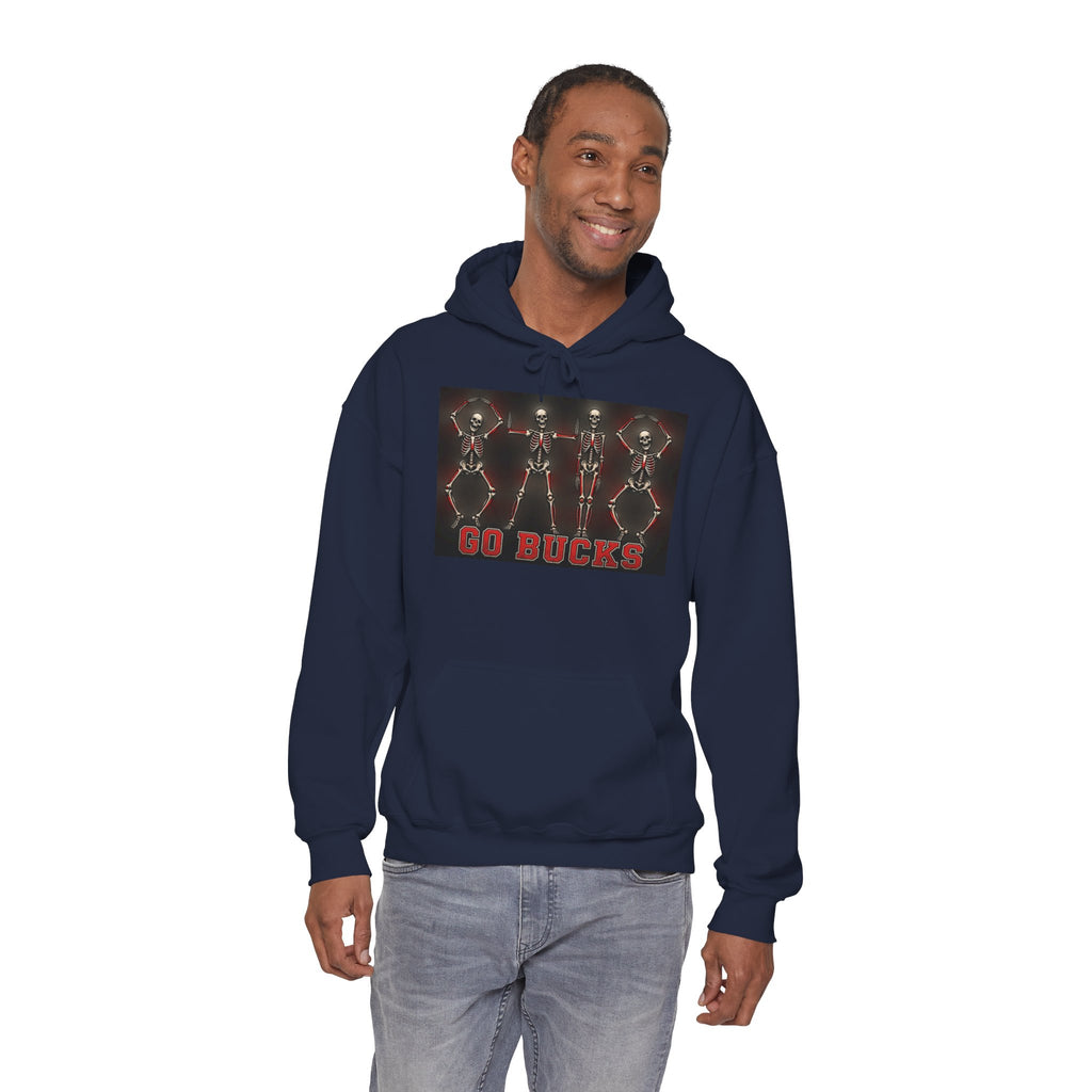 Go Bucks Hoodie — Vintage Red Deer Antlers Graphic Hooded Sweatshirt