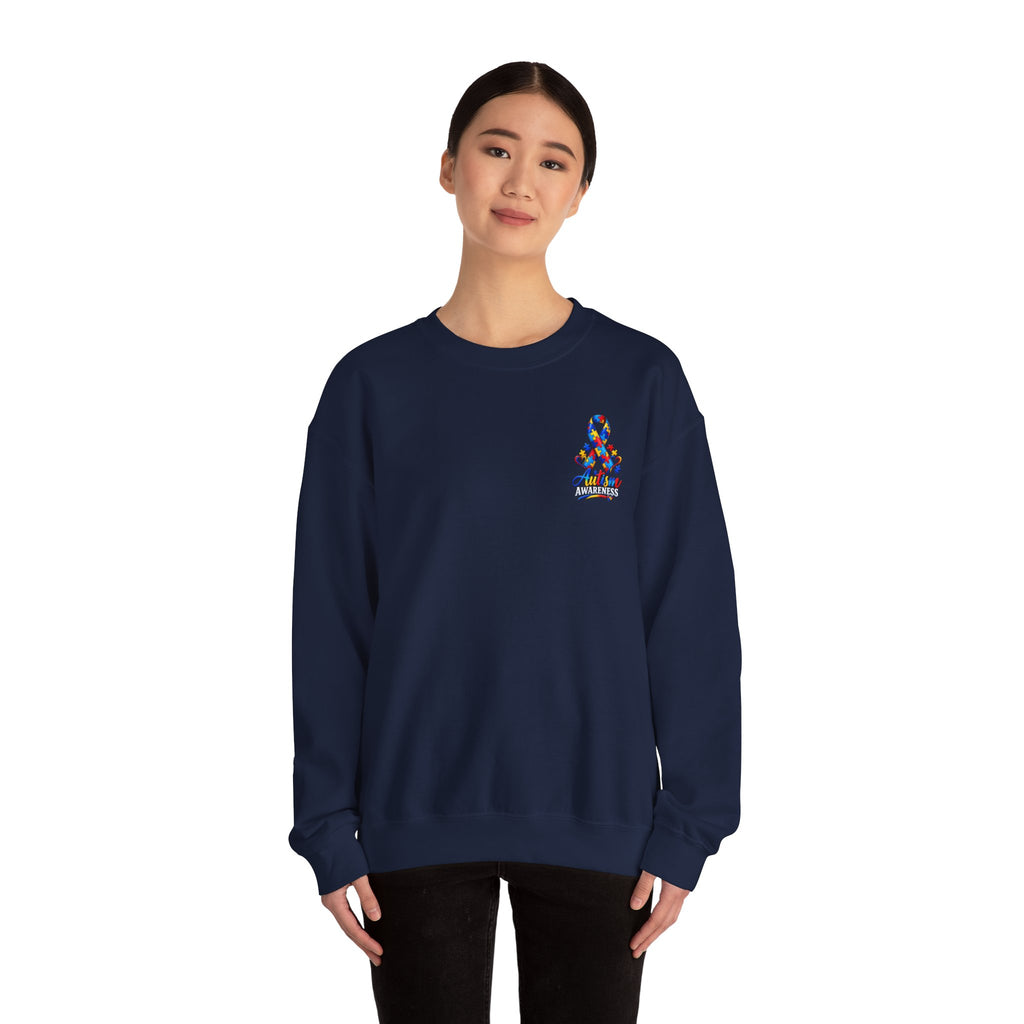 Autism Awareness Ribbon Crewneck Sweatshirt