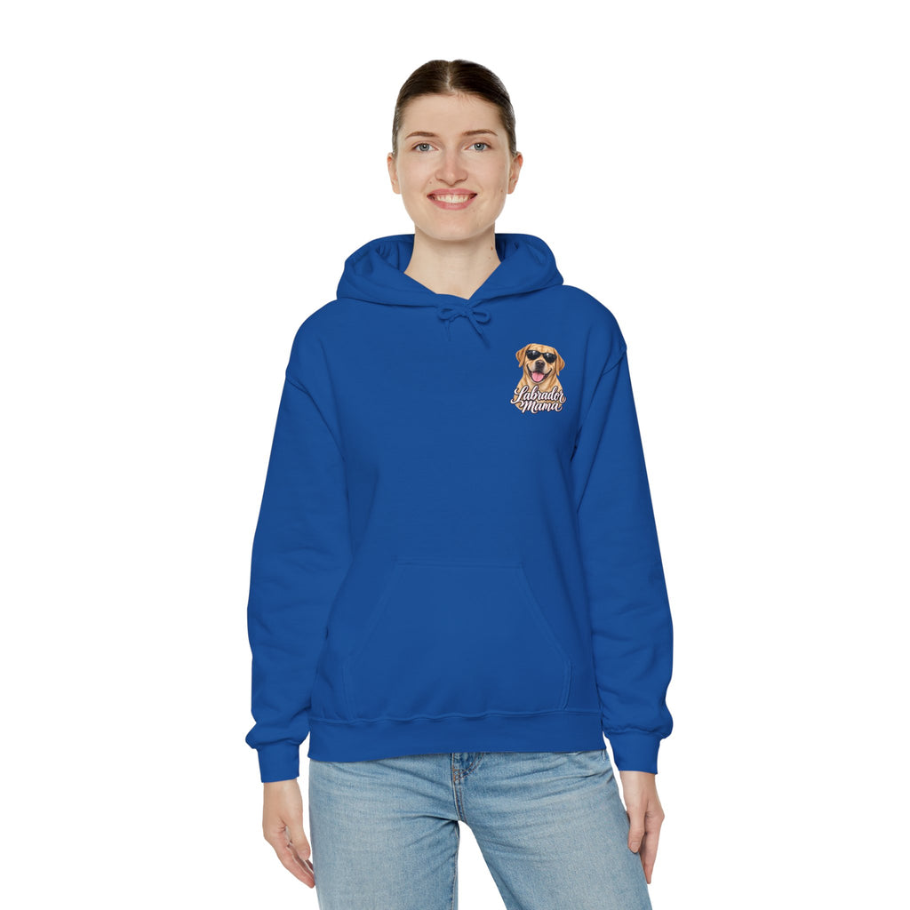 Labrador Mama Hoodie — Dog Mom Sweatshirt with Cute Sunglasses Lab Design