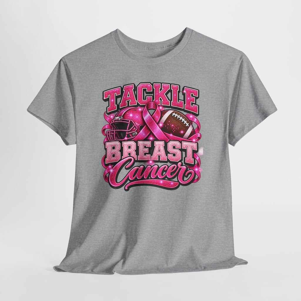 T-Shirt — "Tackle Breast Cancer" Pink Football Awareness Tee