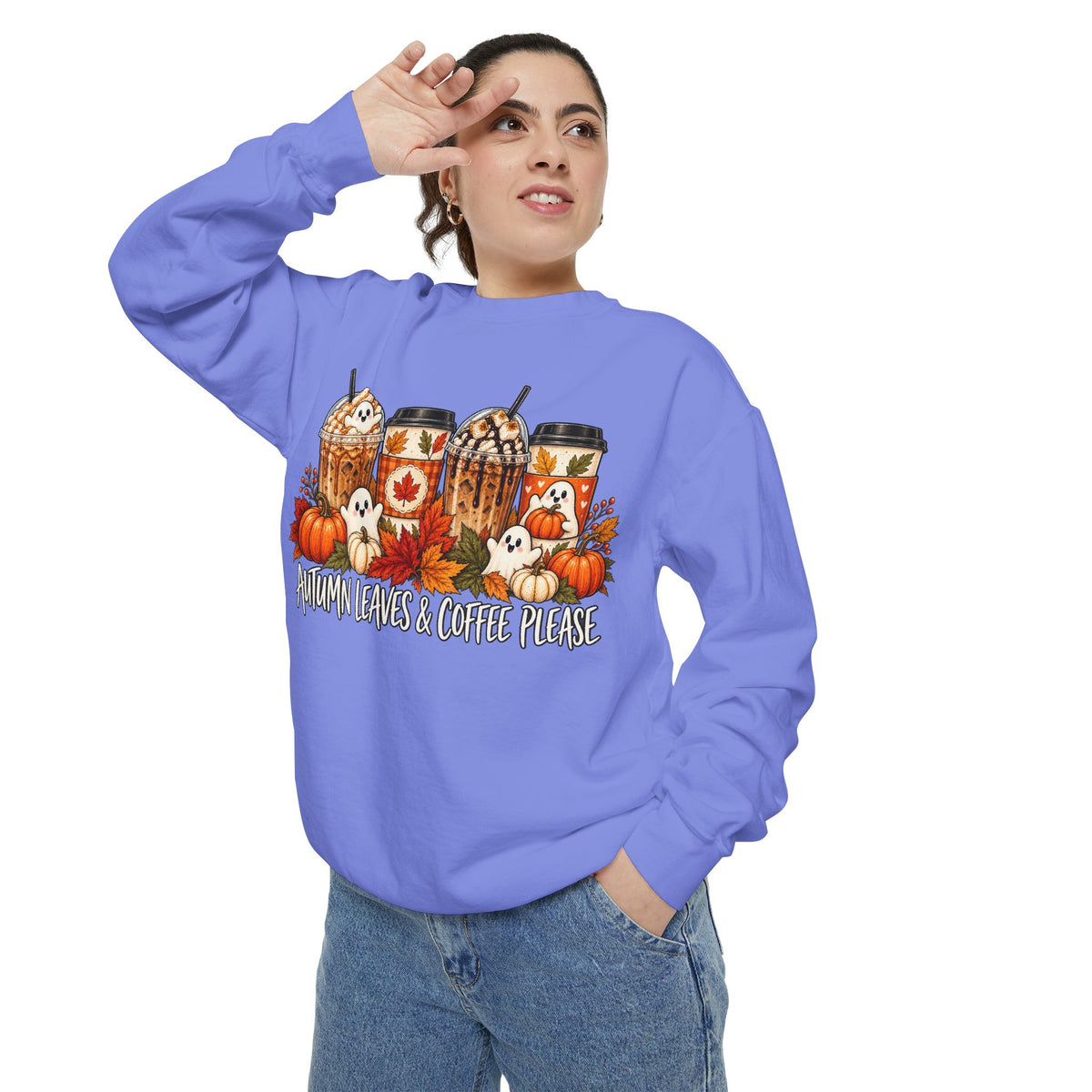 Pumpkin Spice Coffee Sweatshirt — Fall Coffee Lover Graphic Sweatshirt
