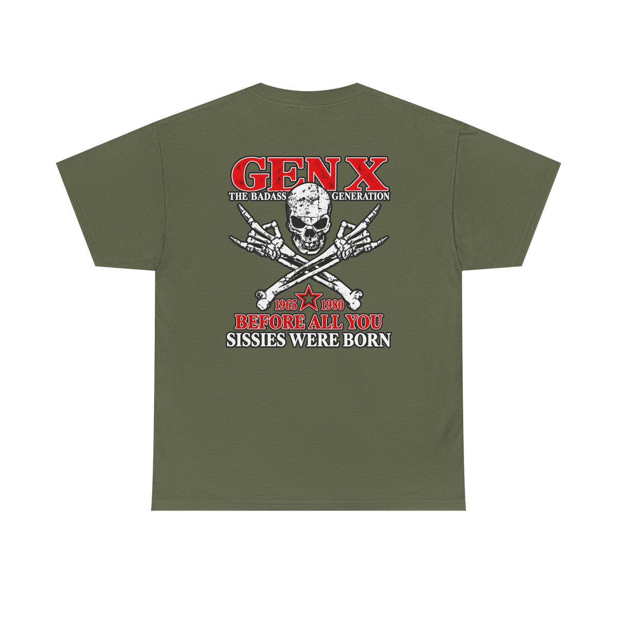 Gen X T‑Shirt — "The Badass Generation" Skull & Crossbones Retro Tee