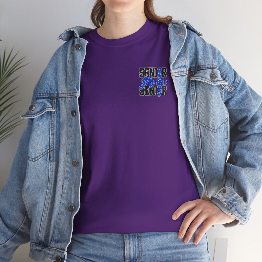 Senior Mom 2027 T-Shirt — Back Print Proud Senior Parent Tee