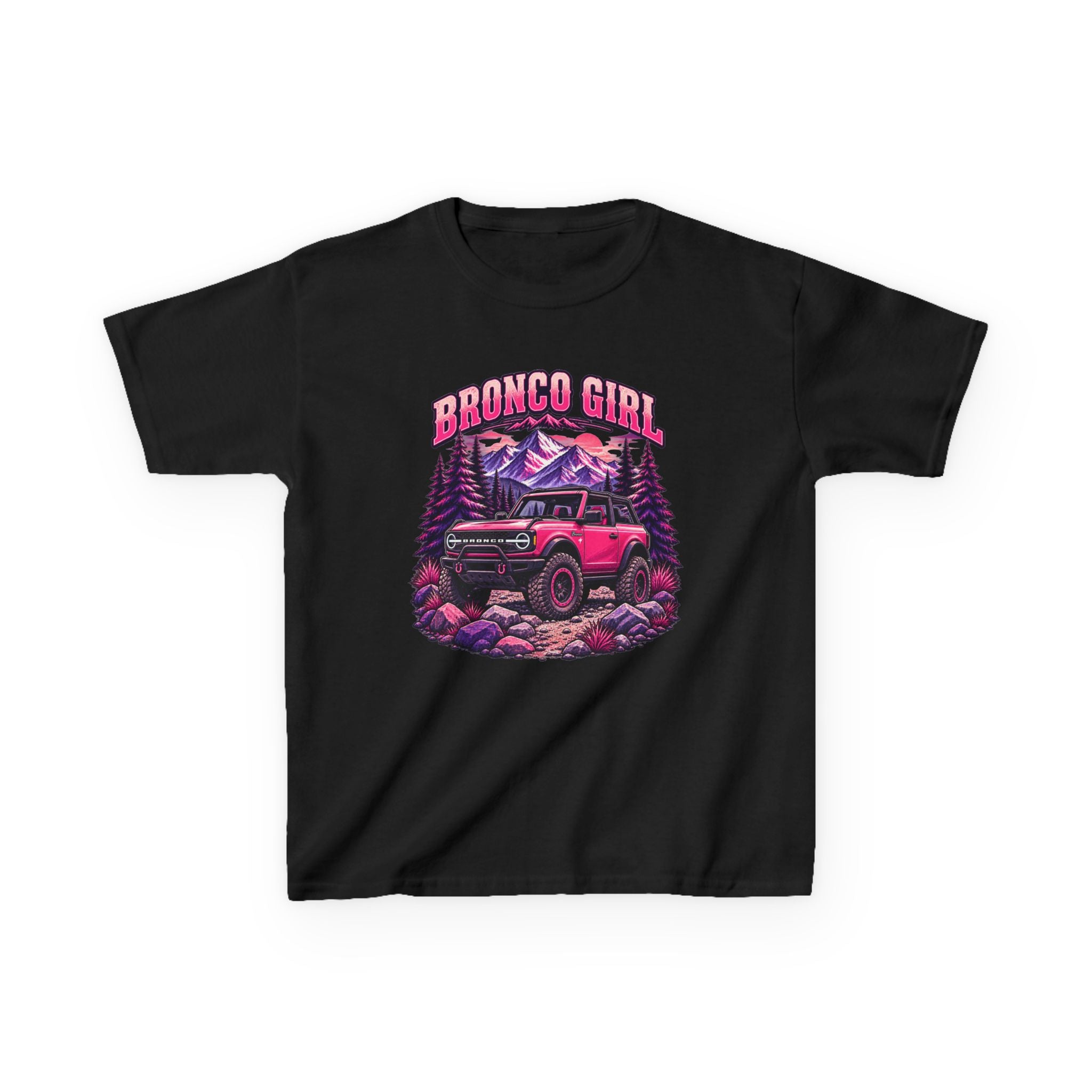 Kids Tee — "Bronco Girl" Off-Road Jeep Graphic