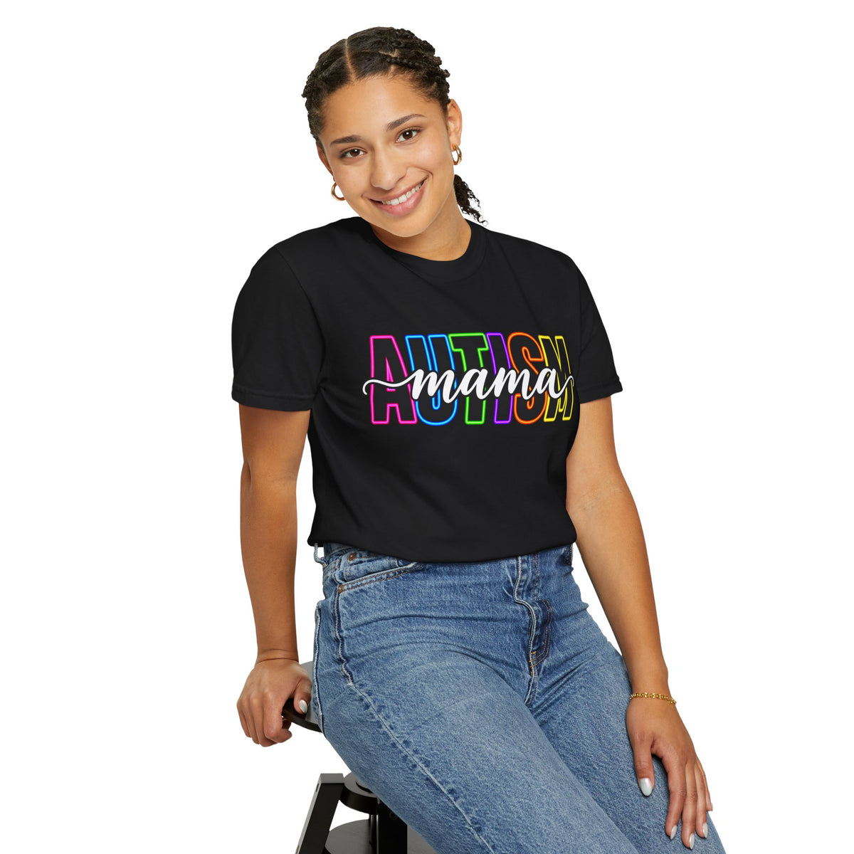 Autism Mama T-Shirt — Colorful Pride Support Tee for Moms