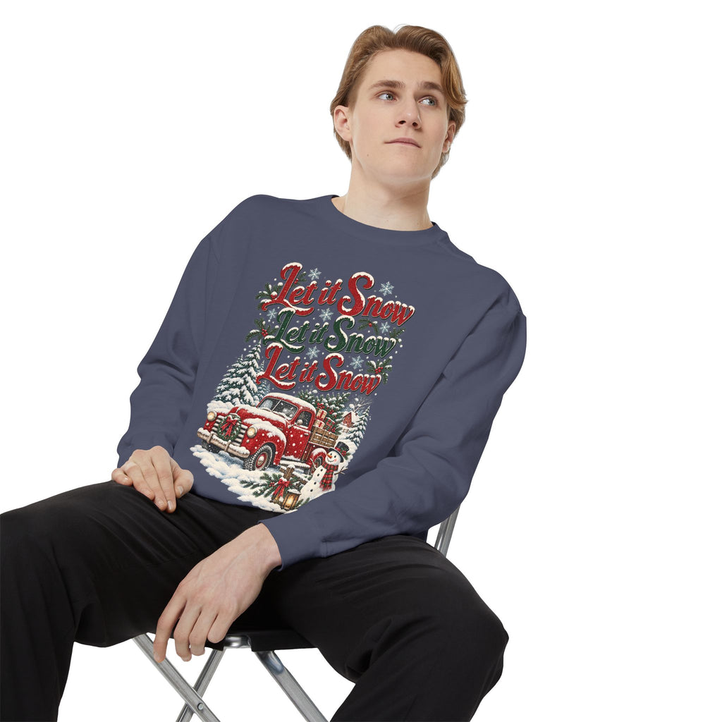 Let It Snow Vintage Truck Sweatshirt