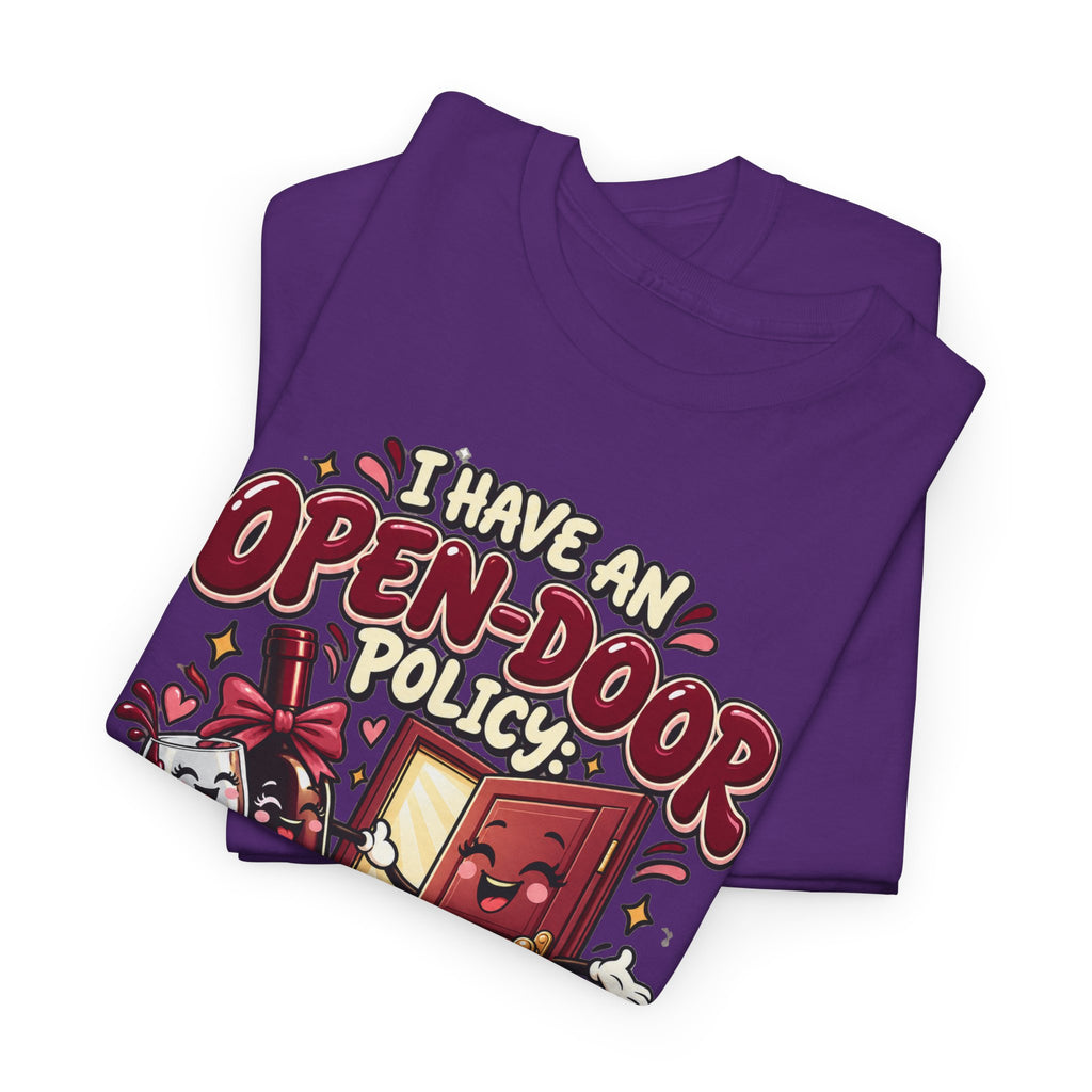 Open-Door Policy Wine Lover T-Shirt