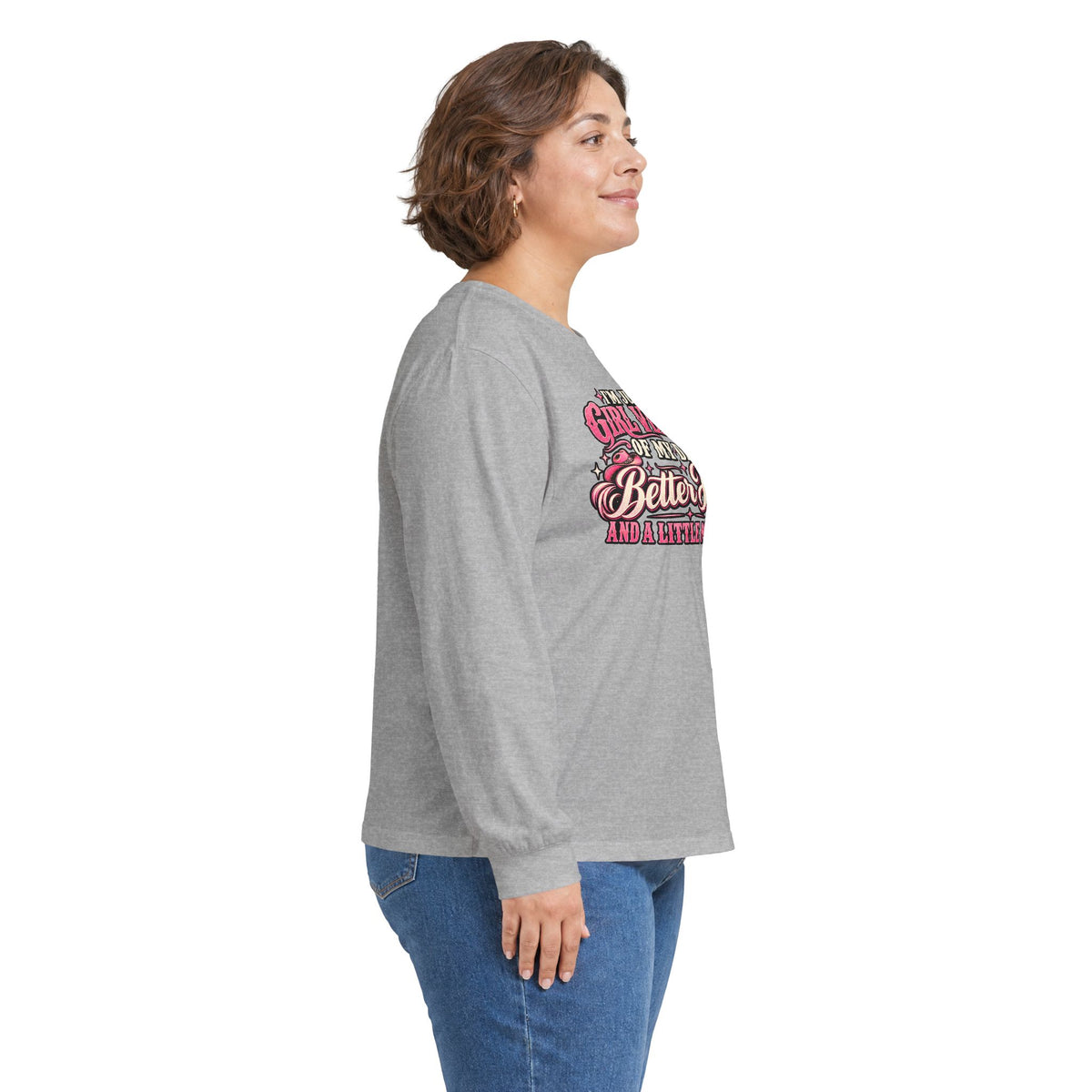 Long Sleeve Tee — "I'm Just the Girl Version of My Dad" Graphic