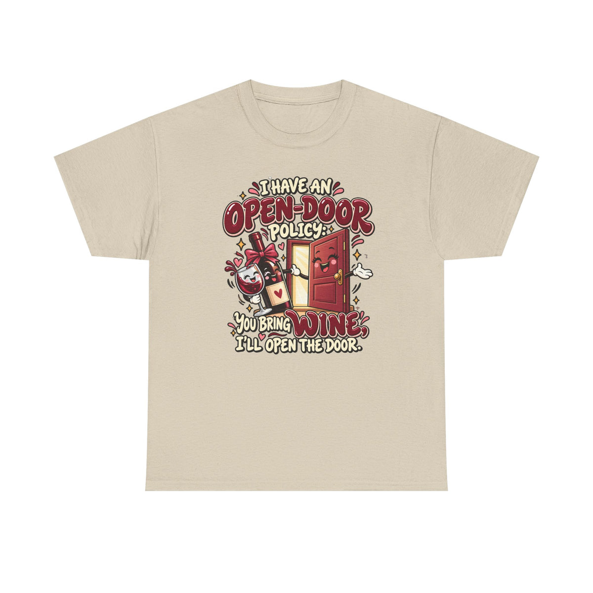 Open-Door Policy Wine Lover T-Shirt