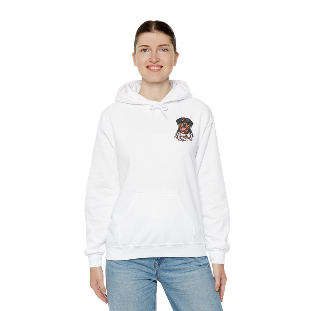 Rottweiler Mama Hoodie — Cute Rottie Portrait Pullover for Dog Moms